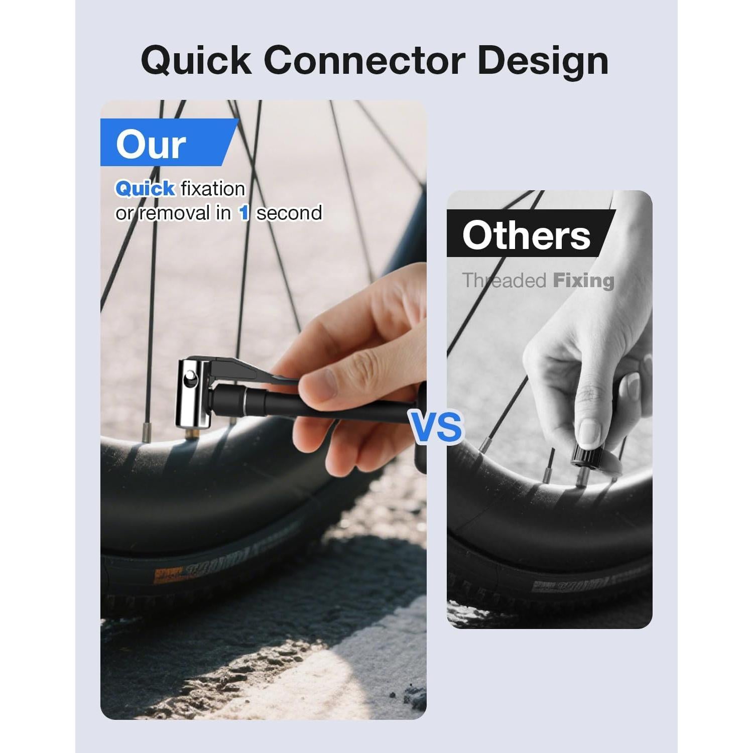 Mini Bomba Eléctrica de Bicicleta Tenlox 150, Inflado Rápido 25s