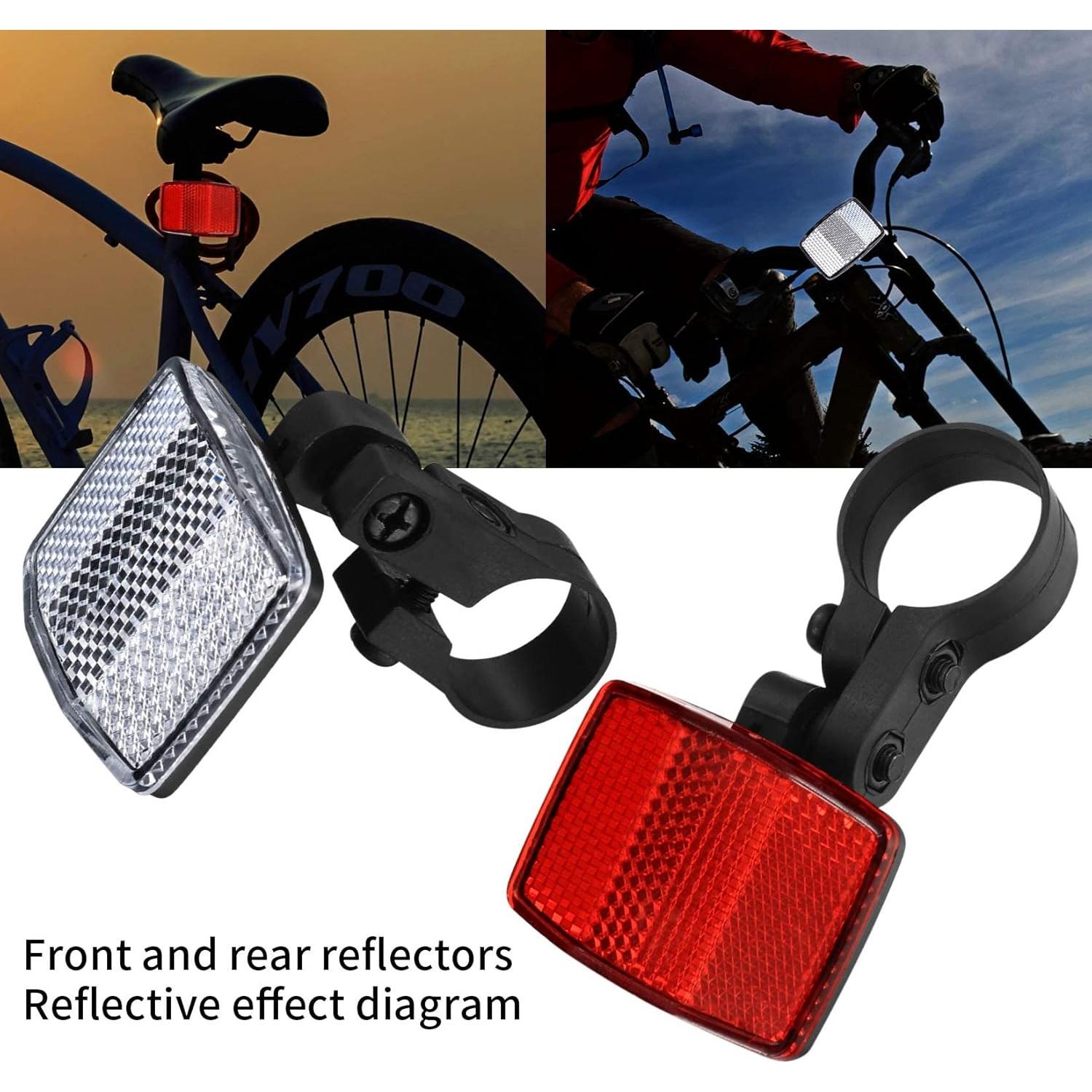 Kit de Reflectores para Bicicleta Siyurongg - 8 Pcs Rojo y Blanco