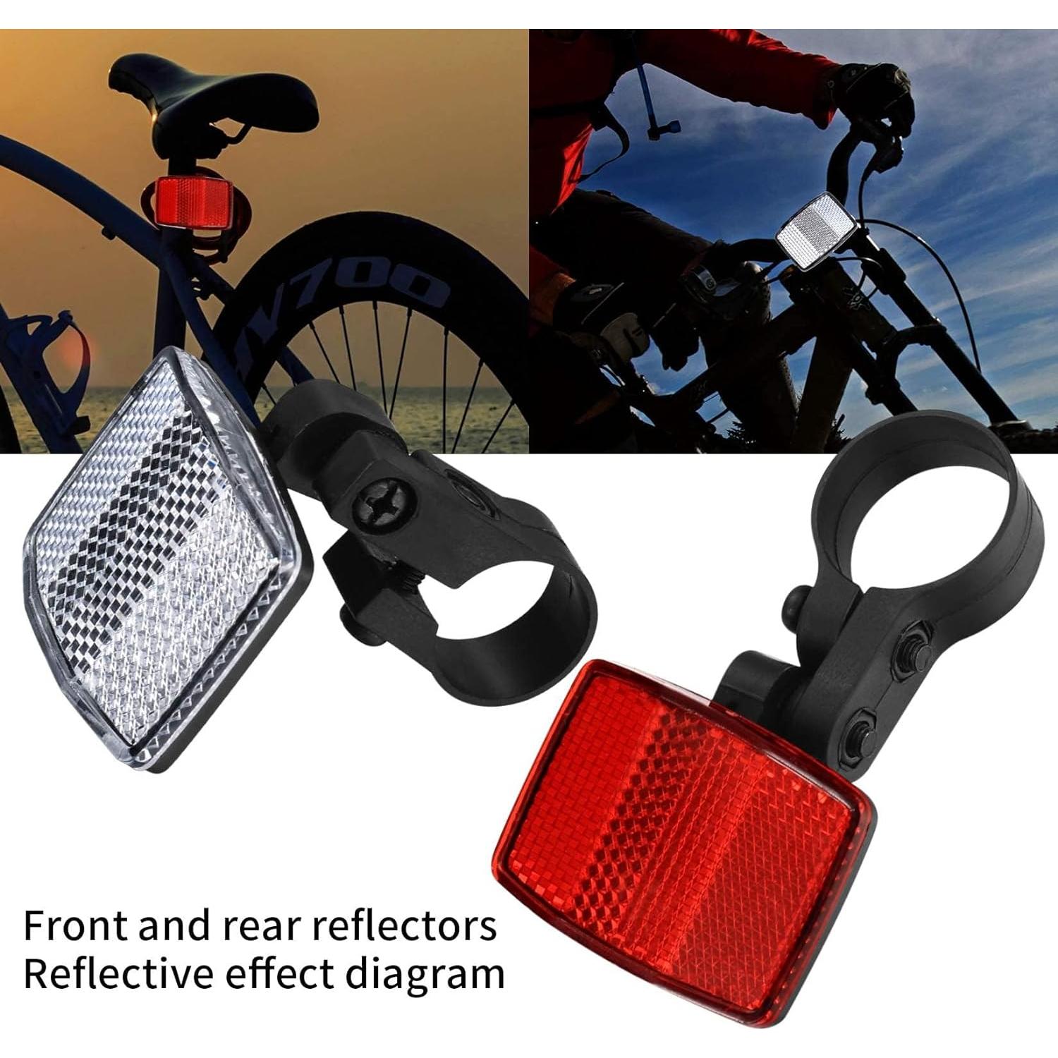 Kit de Reflectores para Bicicleta Xujinsongg - 8 Piezas Rojo y Blanco