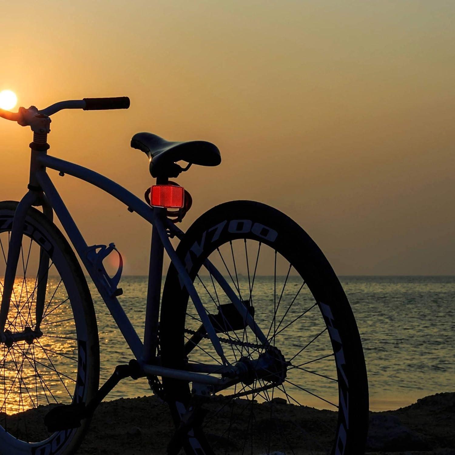 Kit de Reflectores para Bicicleta Xujinsongg - 8 Piezas Rojo y Blanco