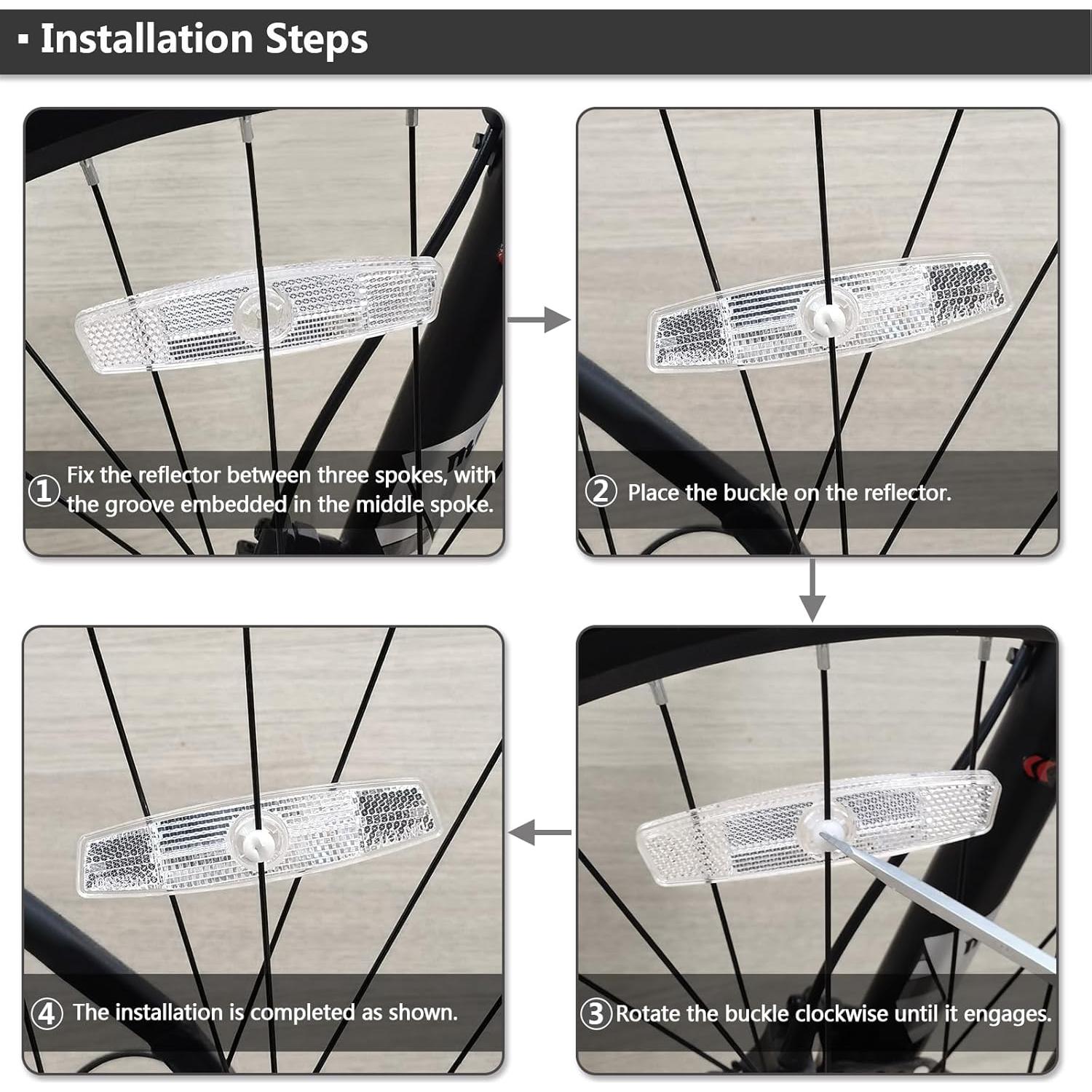 Reflectores de Rueda de Bicicleta HD - 2 Piezas Blancos