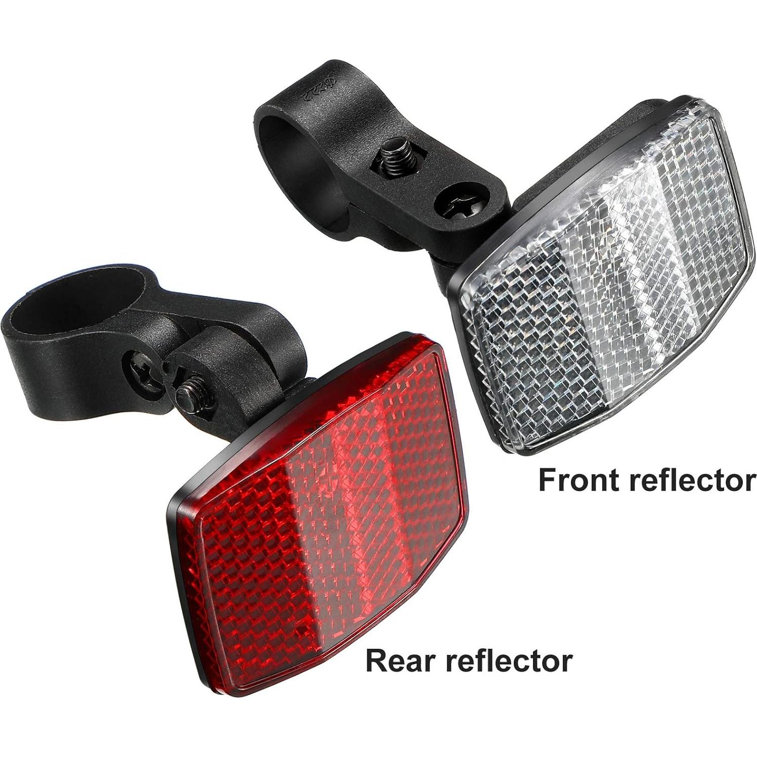 Reflectores de Bicicleta HESTYA 4 Piezas Rojos y Blancos