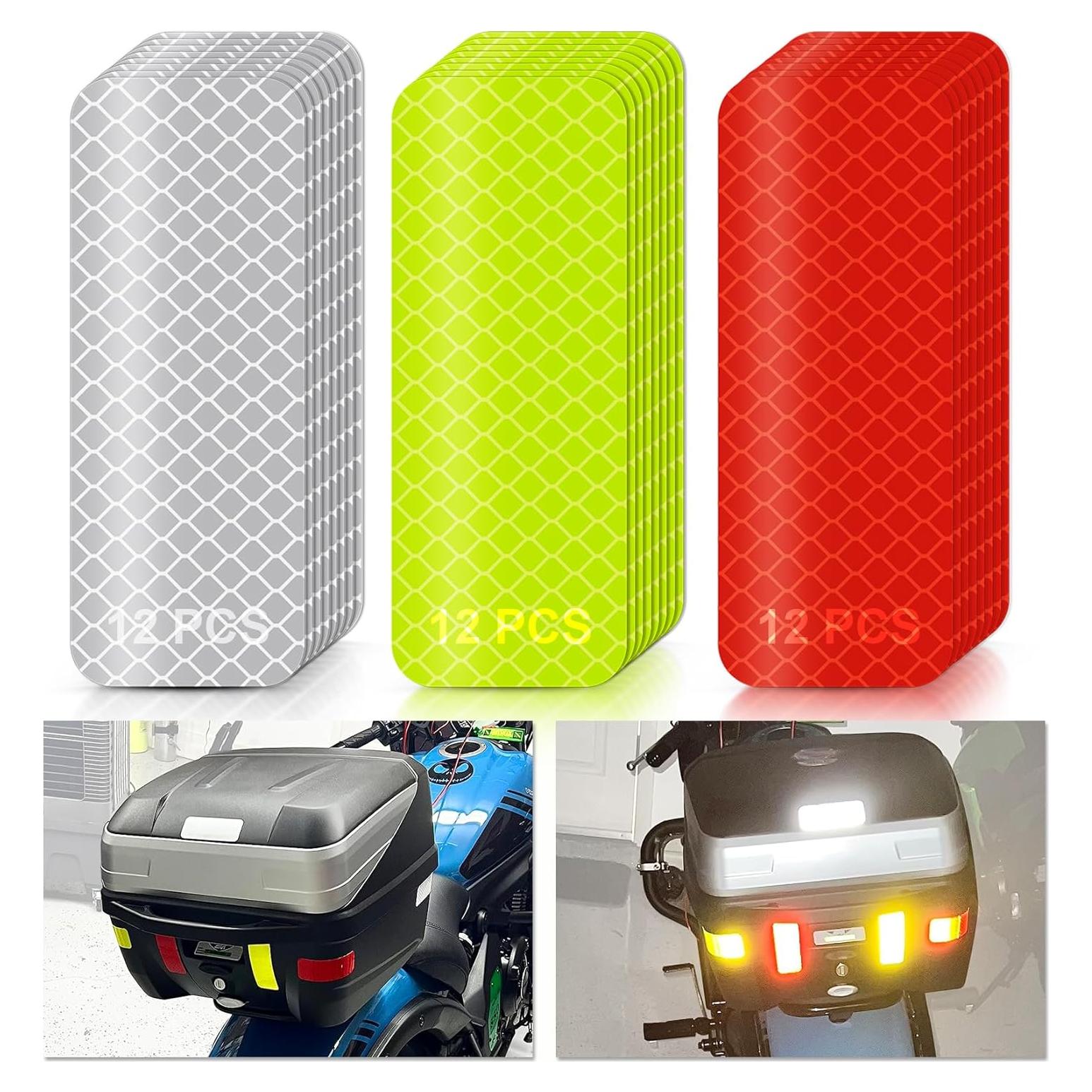 Calcomanías Reflectantes 36 PCS PSLER 3x8 cm Alta Visibilidad