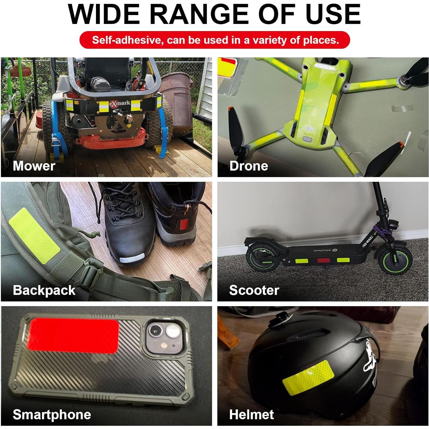 Calcomanías Reflectantes 36 PCS PSLER 3x8 cm Alta Visibilidad