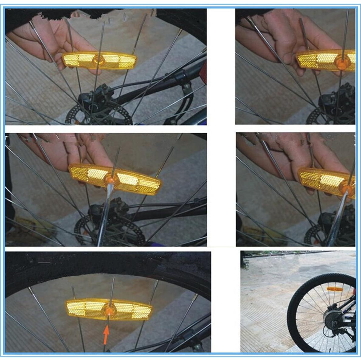 Reflectores de Radios de Bicicleta ORAPICH 4 Pcs Seguridad