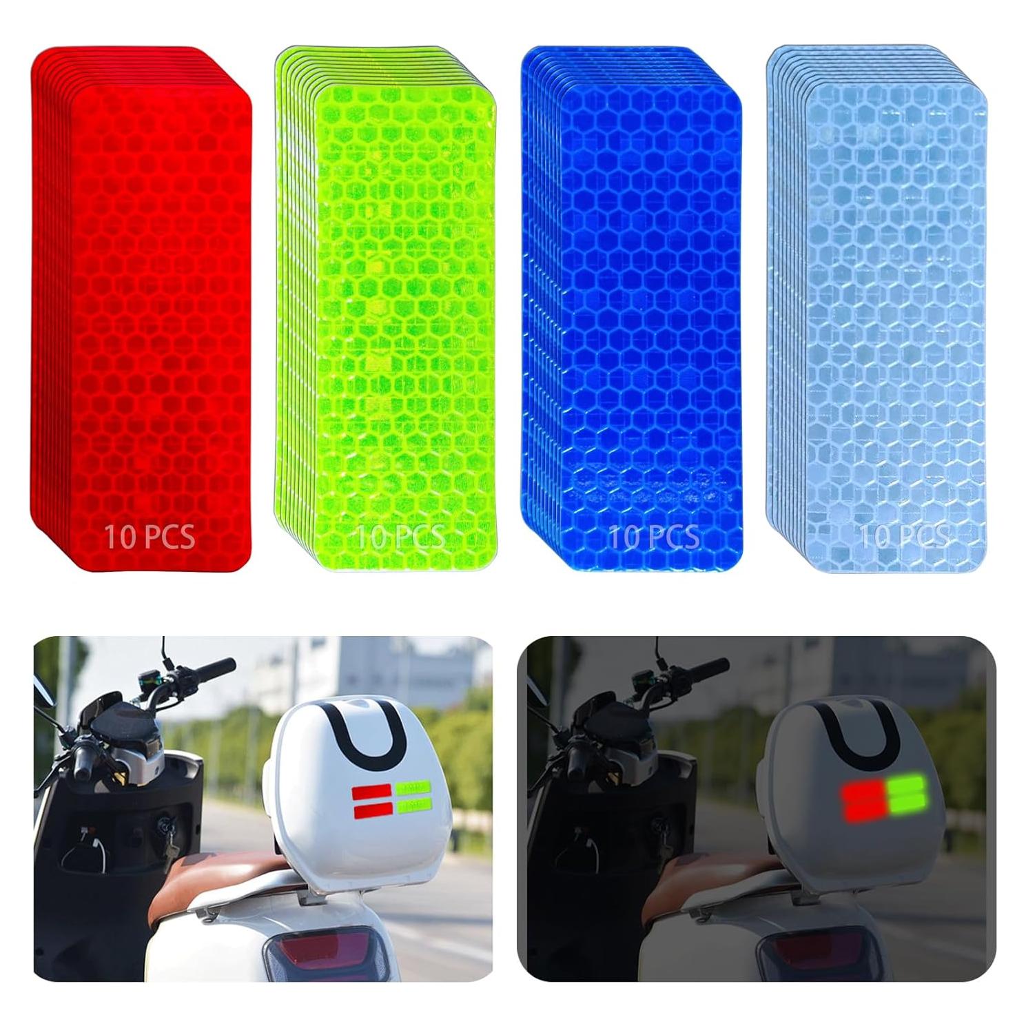 Calcomanías Reflectantes Impermeables KUWSEIY 40 Pcs 3x8 cm