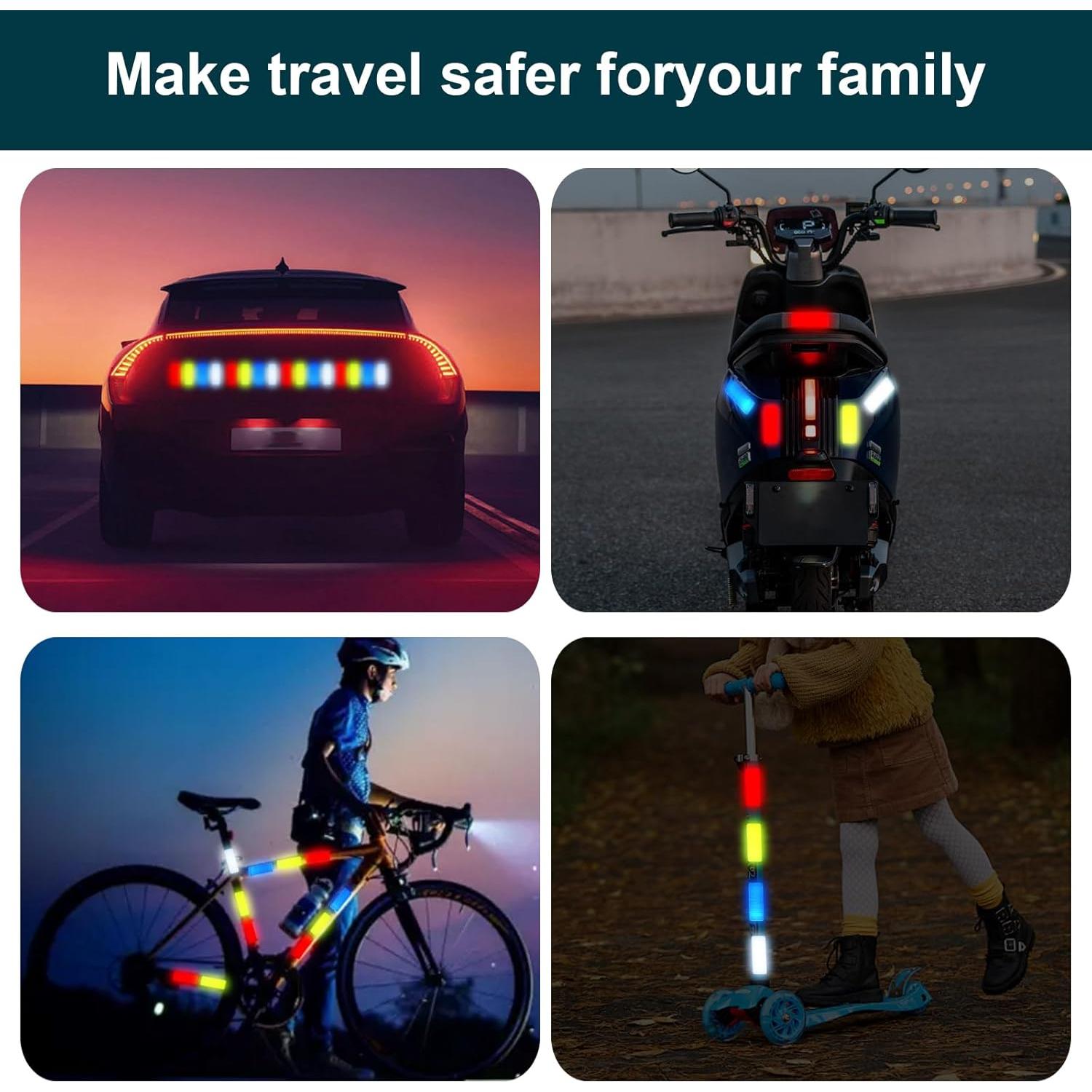 Calcomanías Reflectantes Impermeables KUWSEIY 40 Pcs 3x8 cm