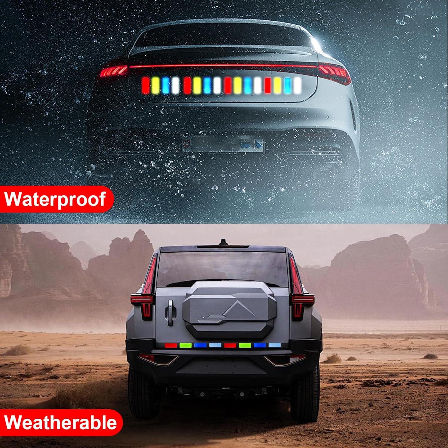 Calcomanías Reflectantes Impermeables KUWSEIY 40 Pcs 3x8 cm