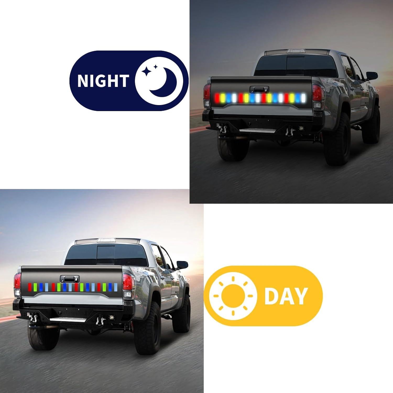 Calcomanías Reflectantes Impermeables KUWSEIY 40 Pcs 3x8 cm