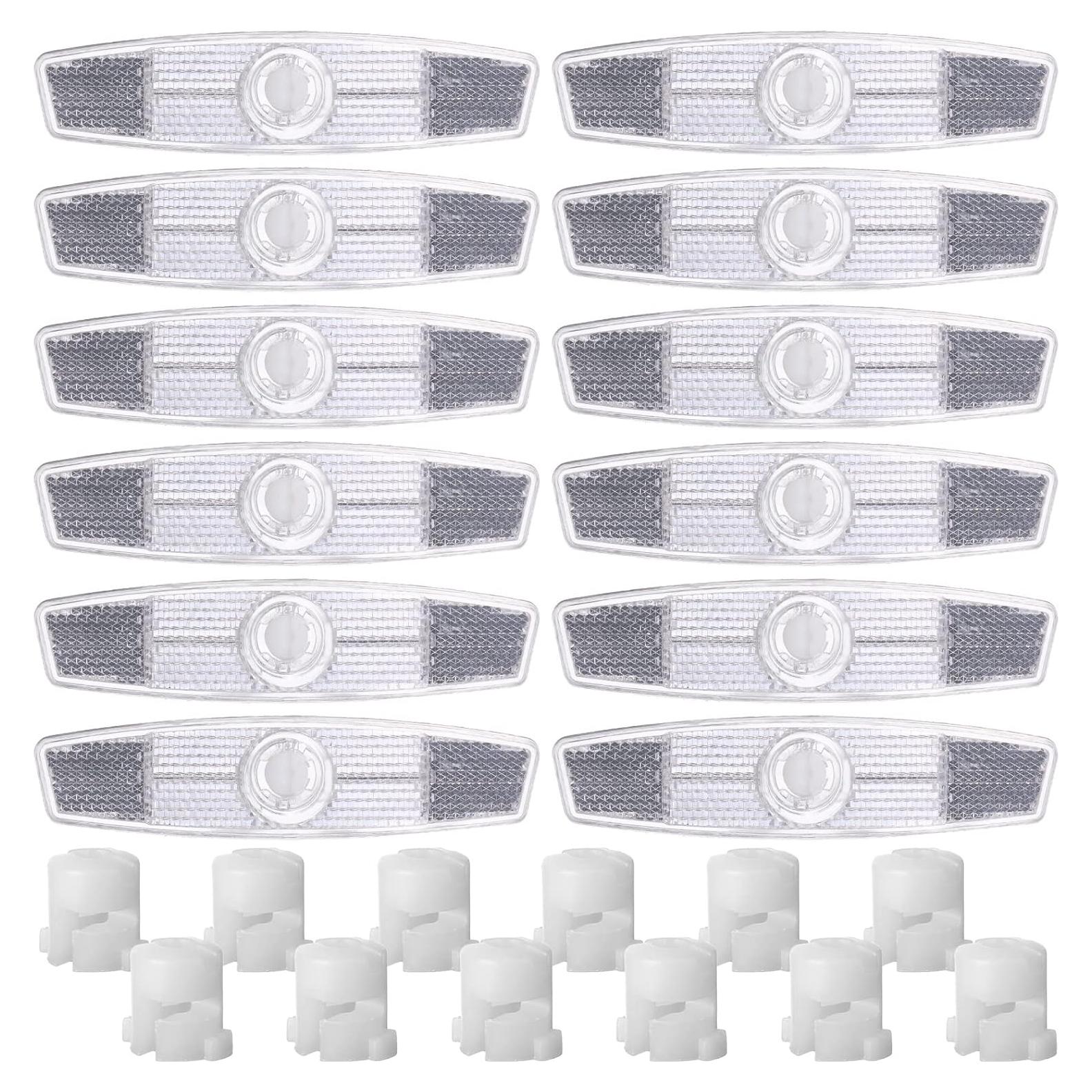 Mudder 12 Reflectores Blancos para Ruedas de Bicicleta