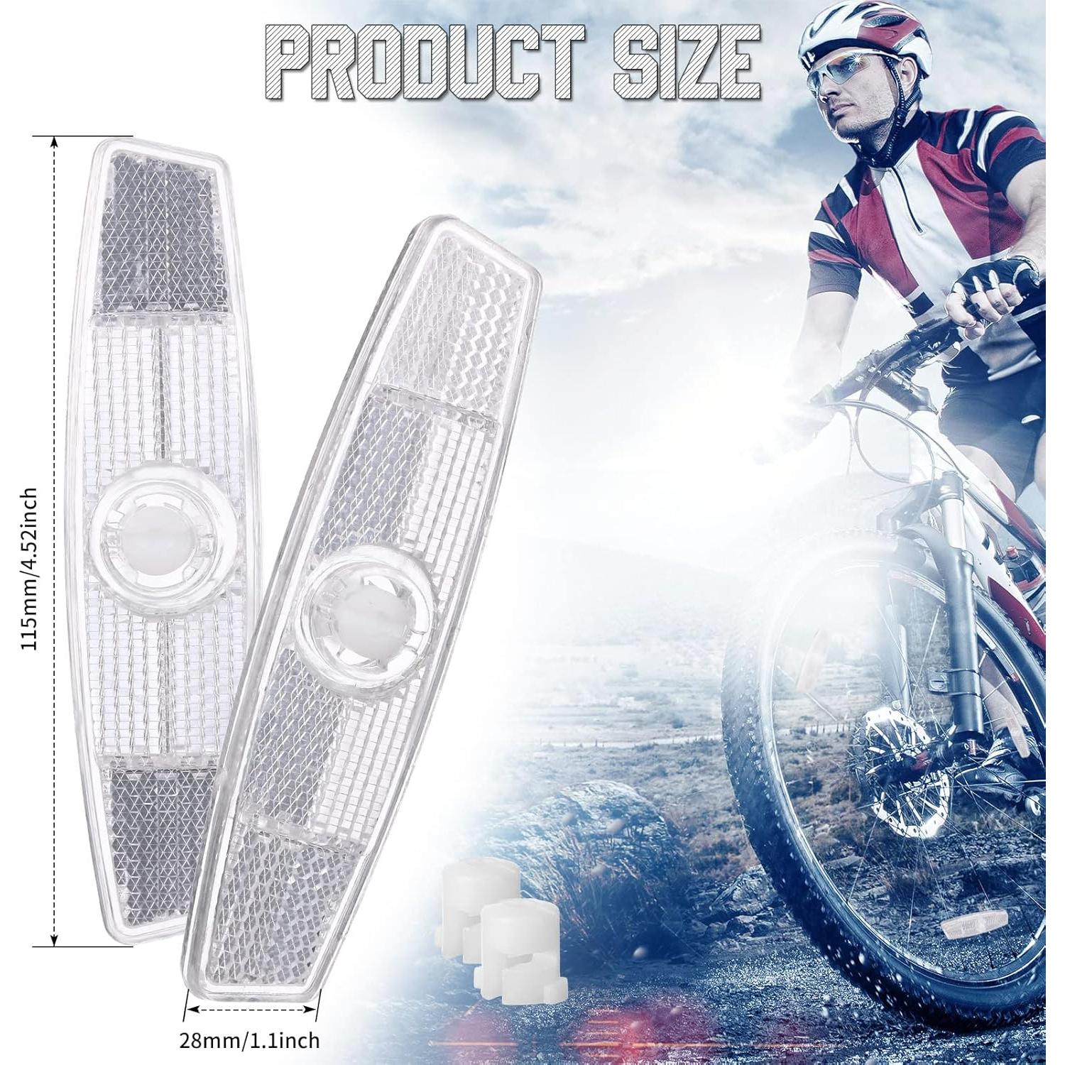Mudder 12 Reflectores Blancos para Ruedas de Bicicleta