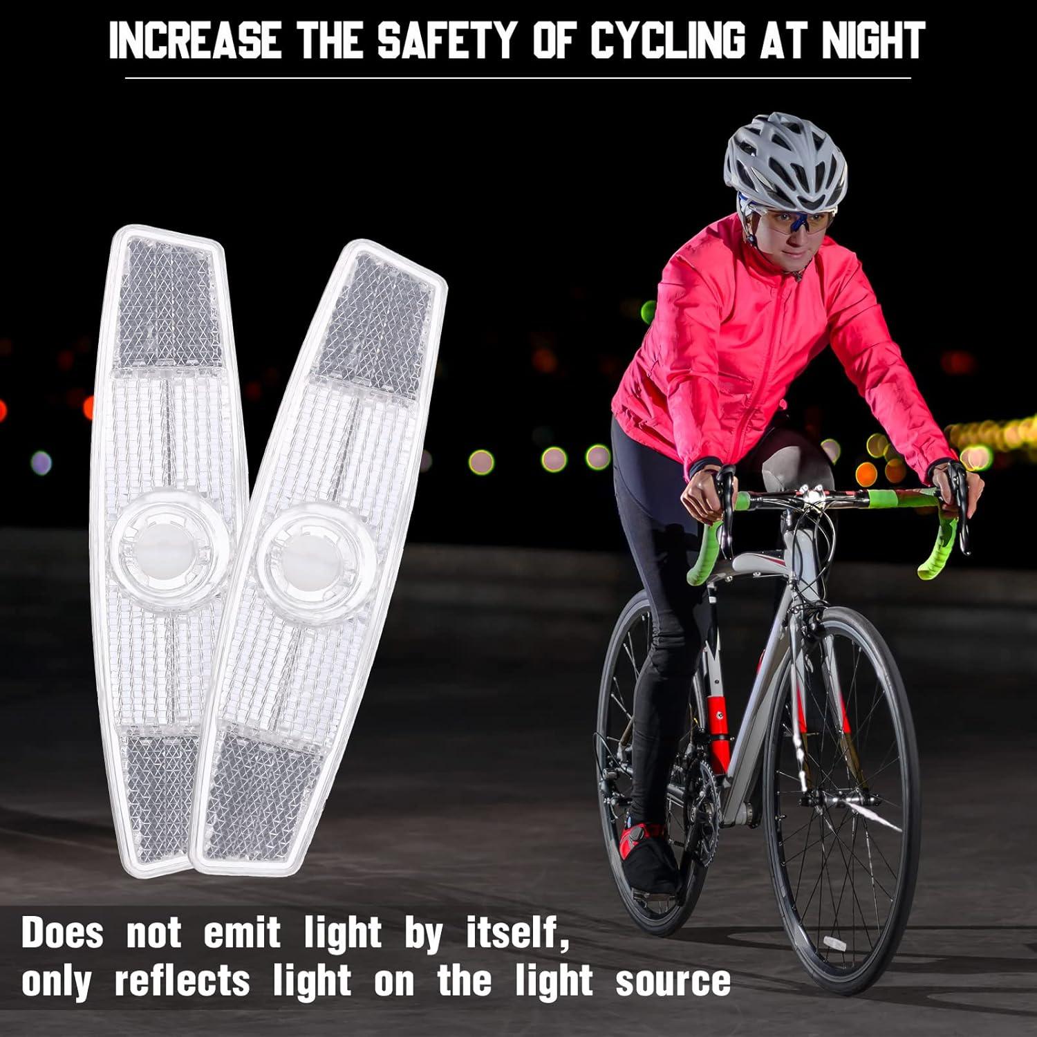 Mudder 12 Reflectores Blancos para Ruedas de Bicicleta