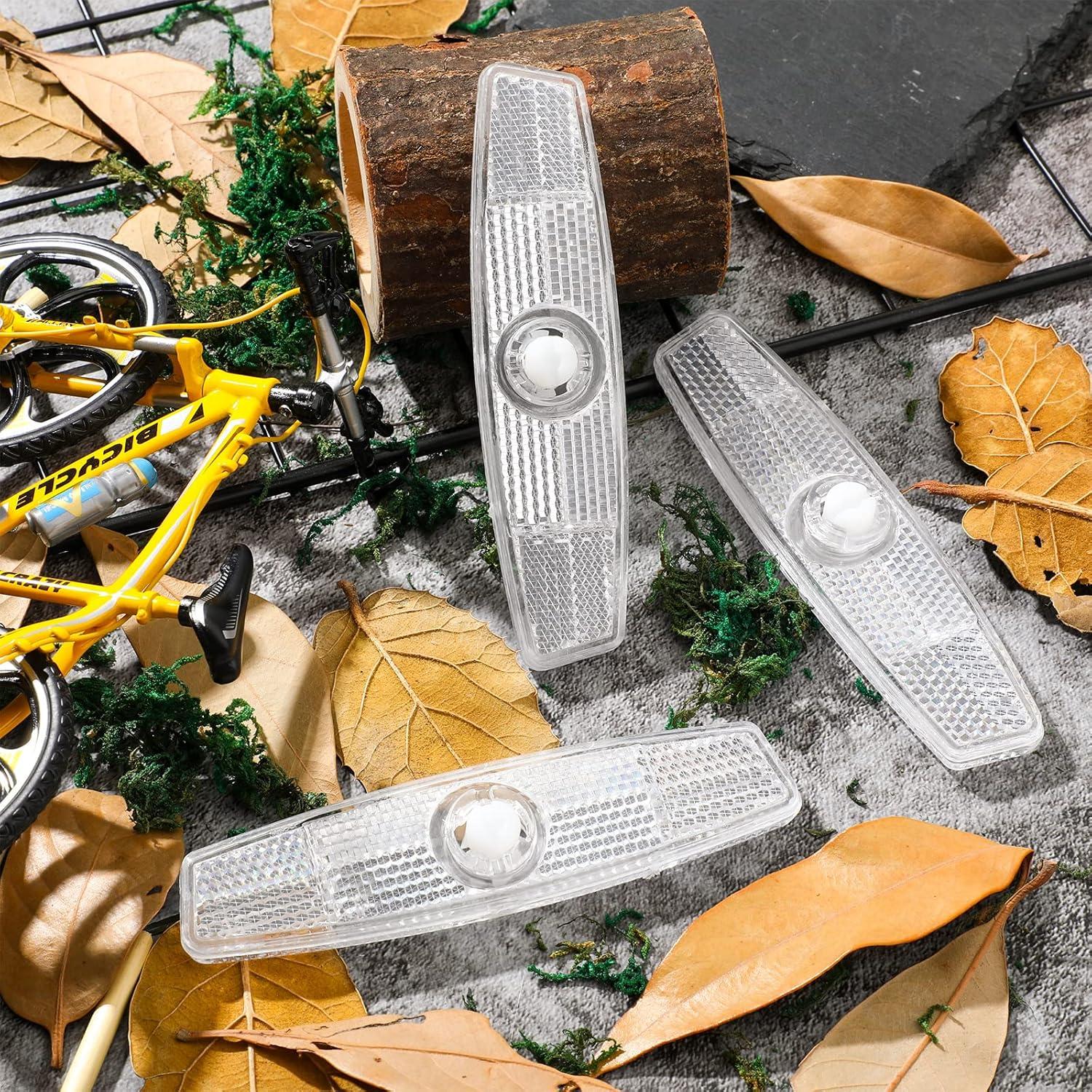 Mudder 12 Reflectores Blancos para Ruedas de Bicicleta