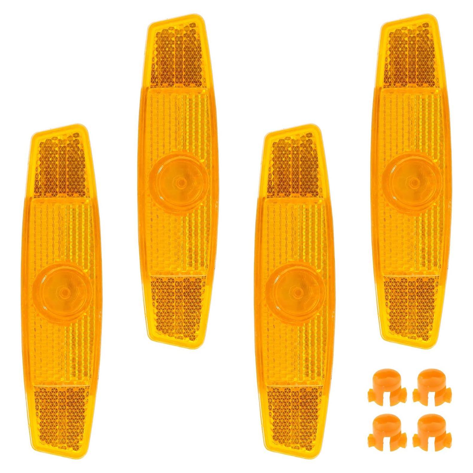 Reflectores de Bicicleta Coufce Amarillos x 4 - Seguridad Nocturna