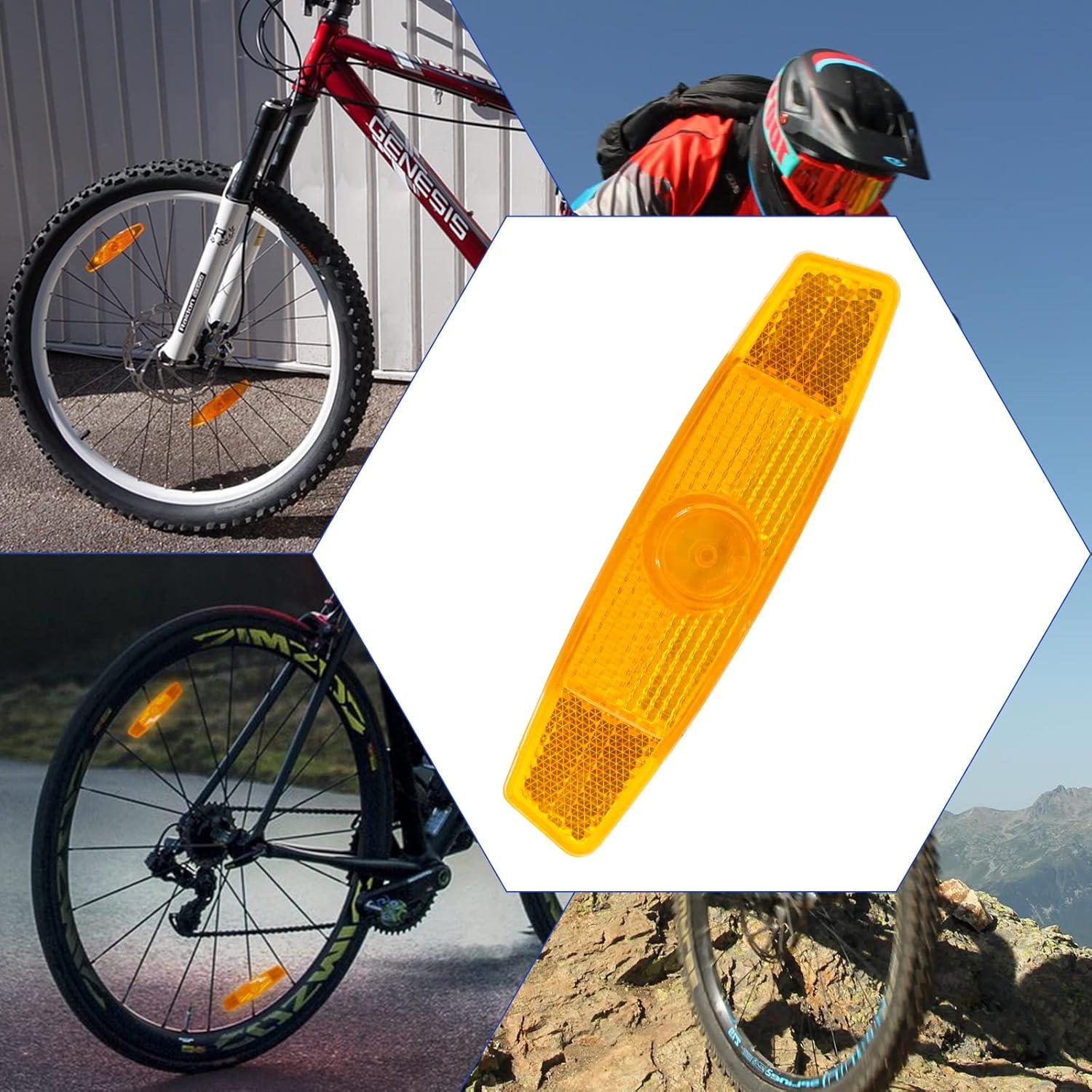 Reflectores de Bicicleta Coufce Amarillos x 4 - Seguridad Nocturna