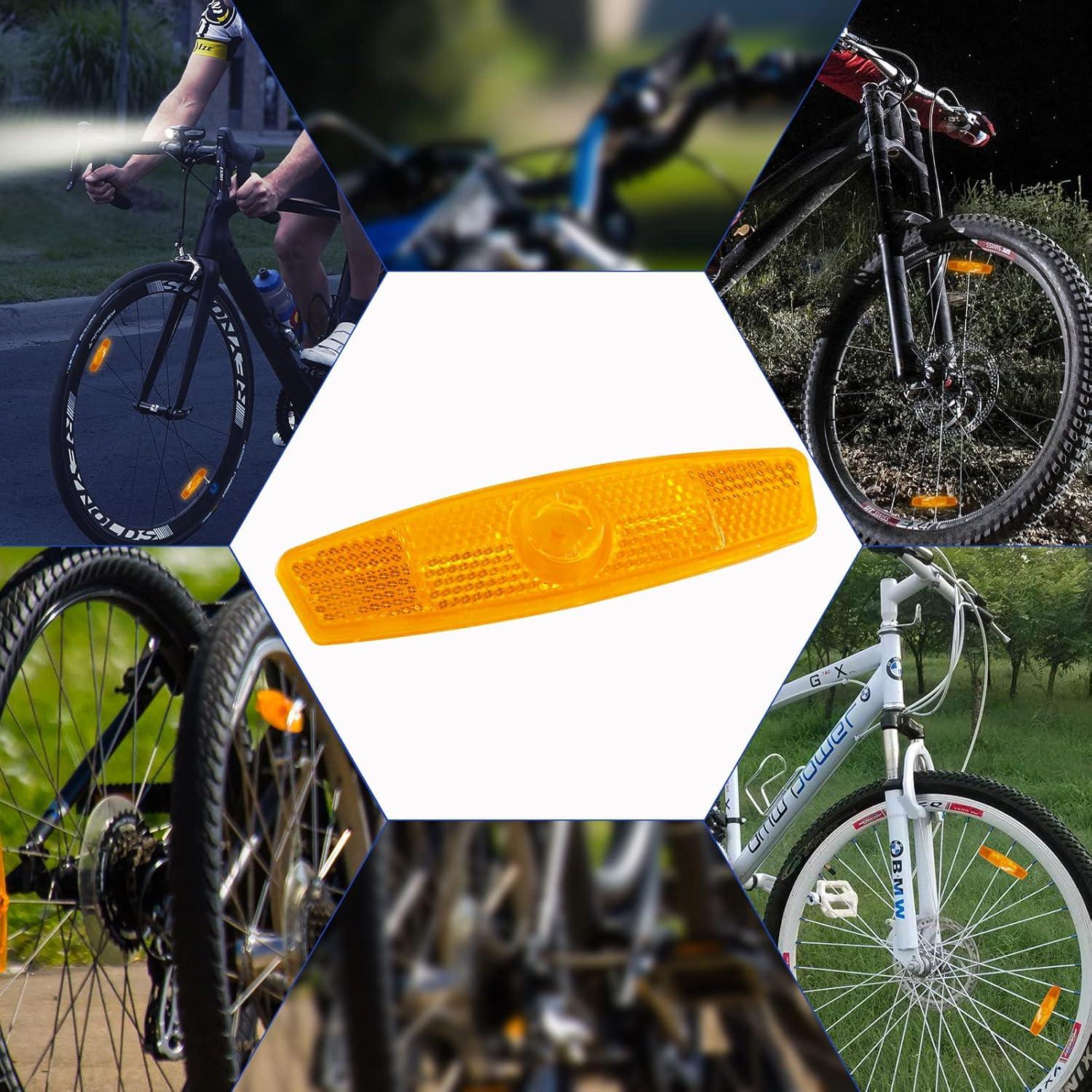 Reflectores de Bicicleta Coufce Amarillos x 4 - Seguridad Nocturna