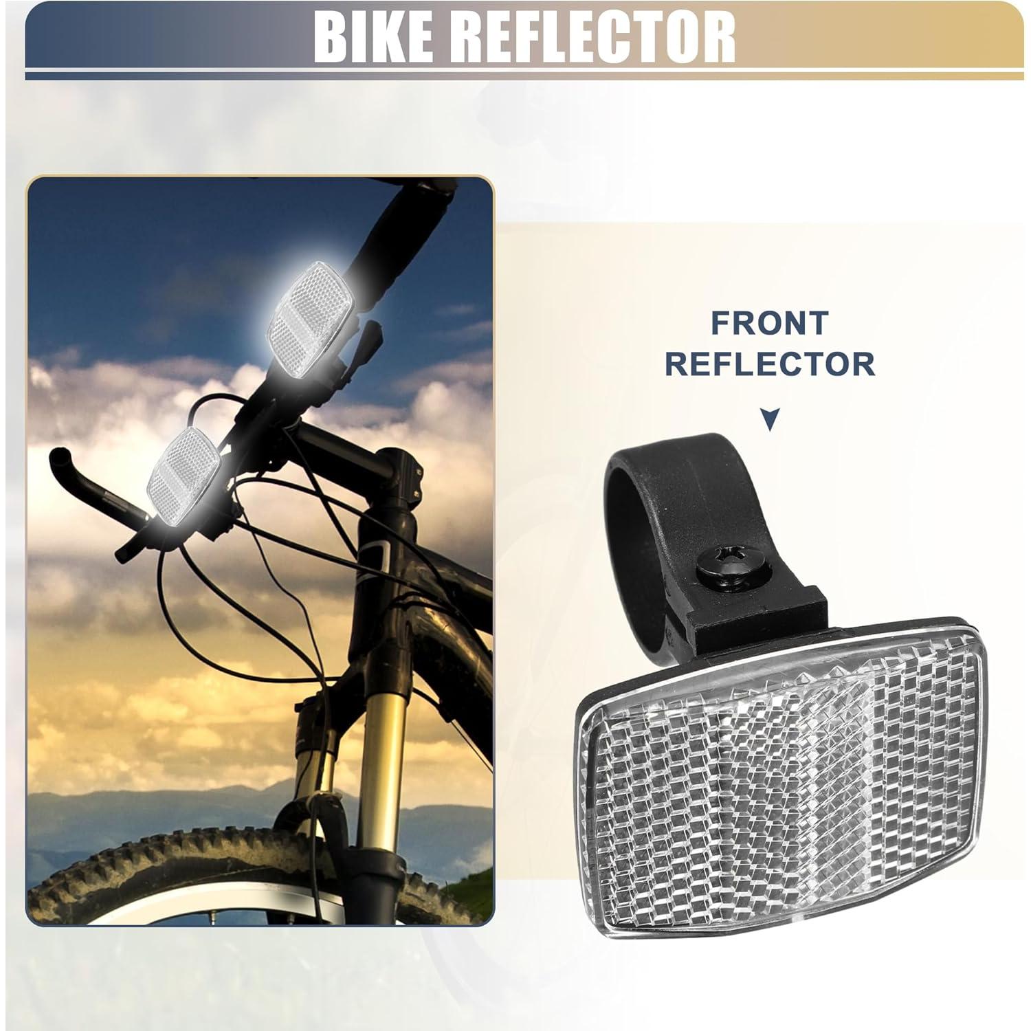 Reflectores de Bicicleta X AUTOHAUX 5.4x4cm Plástico Blanco