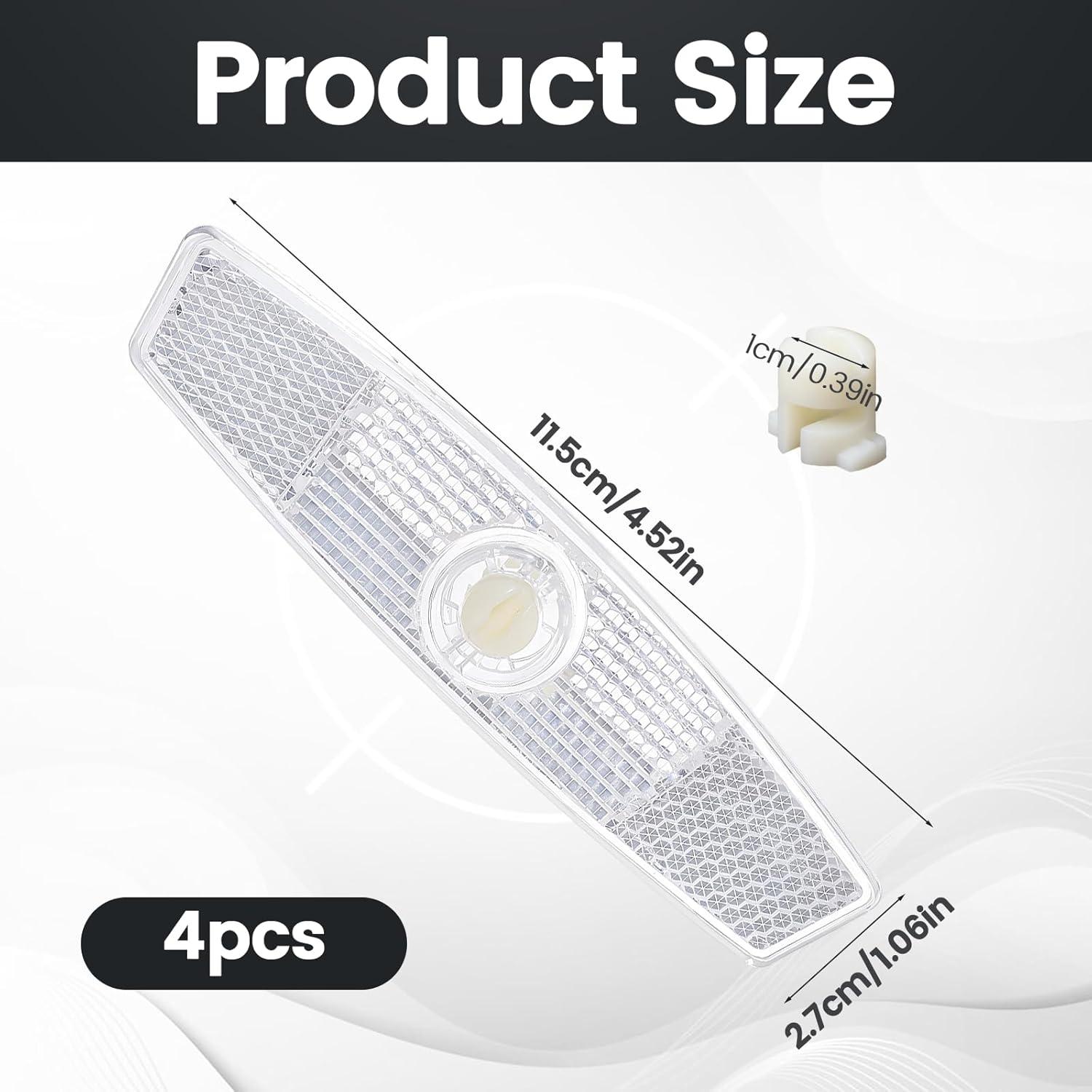 4 Reflectores de Rueda de Bicicleta BOHUIZ Blancos ABS