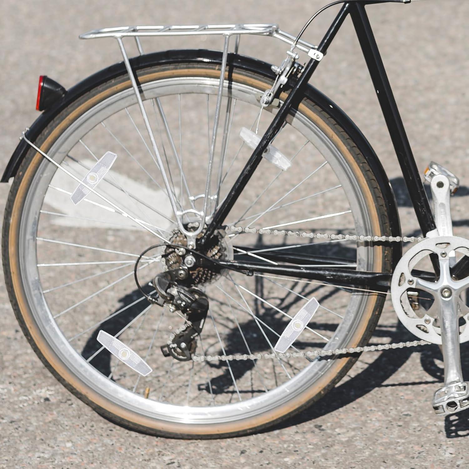 4 Reflectores de Rueda de Bicicleta BOHUIZ Blancos ABS