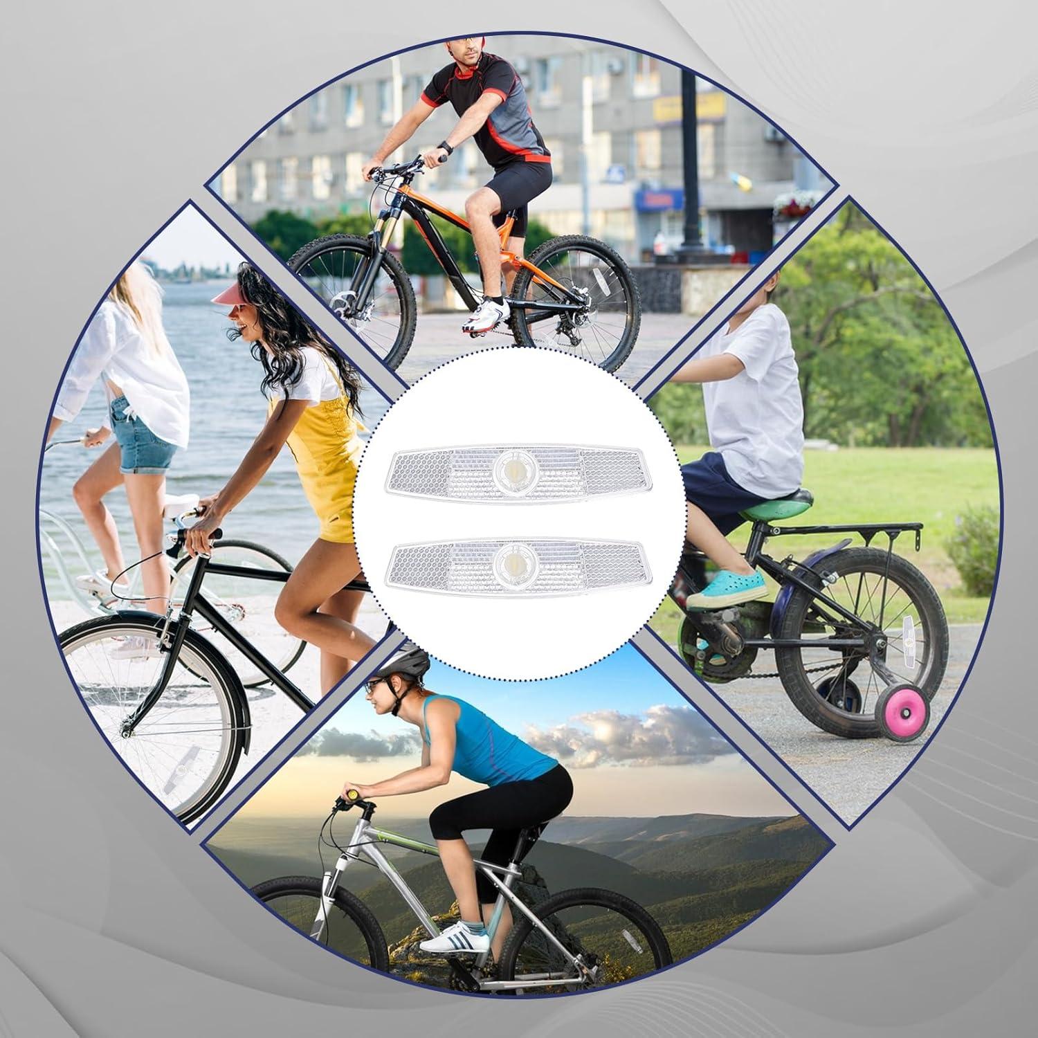 4 Reflectores de Rueda de Bicicleta BOHUIZ Blancos ABS