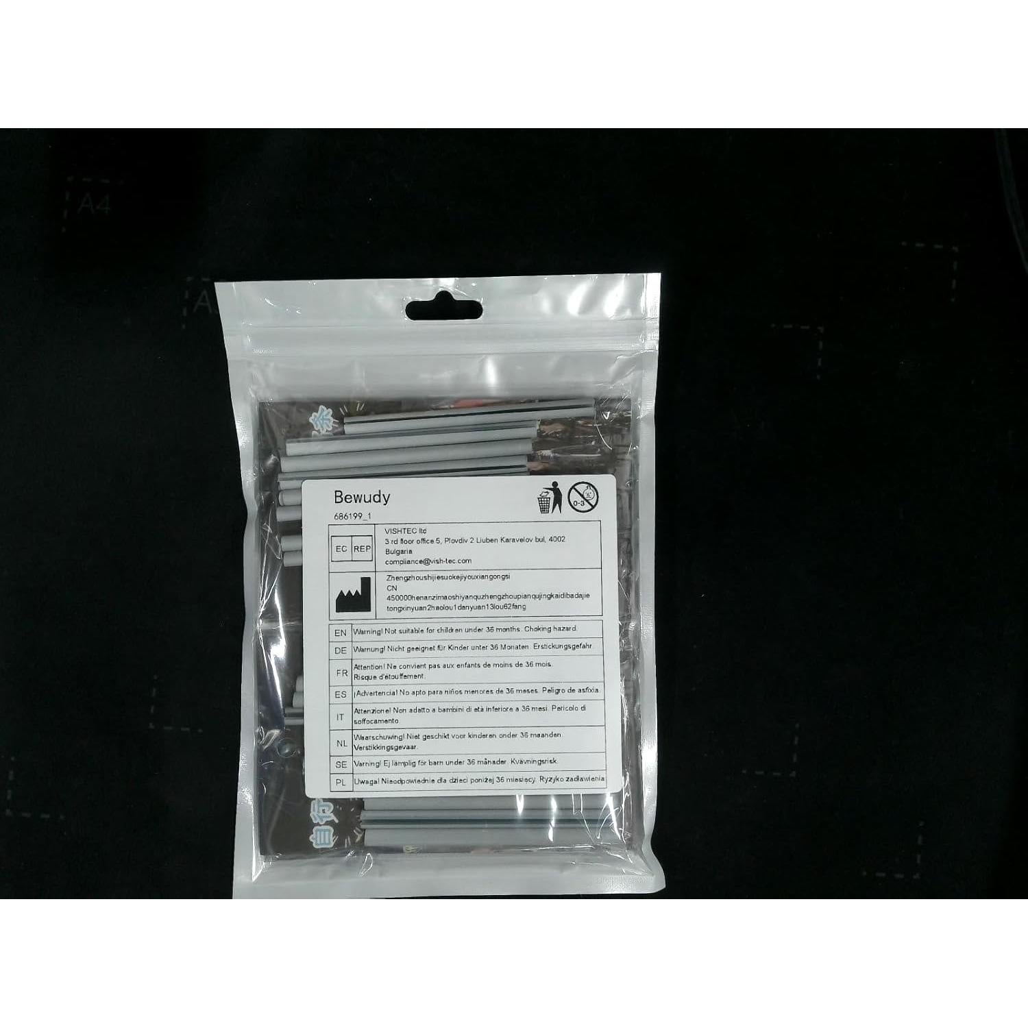 Bewudy 48PCS Reflectores para Radios de Bicicleta Gris Plateado