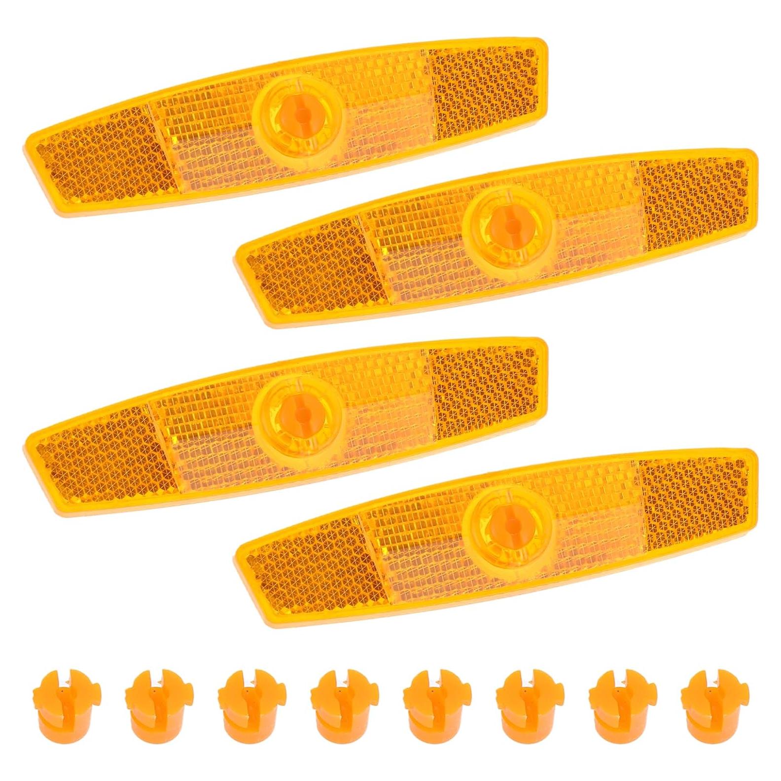 4 Reflectores de Rueda para Bicicleta Salbsever Amarillo
