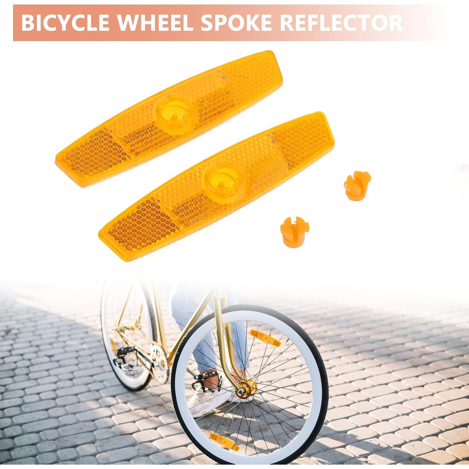 4 Reflectores de Rueda para Bicicleta Salbsever Amarillo
