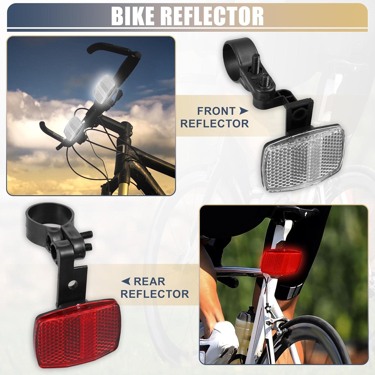 Kit de Reflectores de Seguridad para Bicicleta X AUTOHAUX Rojo y Blanco