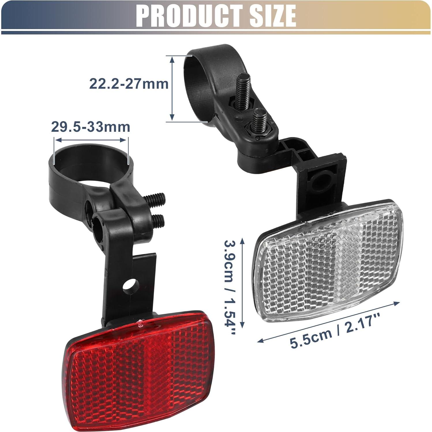 Kit de Reflectores de Seguridad para Bicicleta X AUTOHAUX Rojo y Blanco