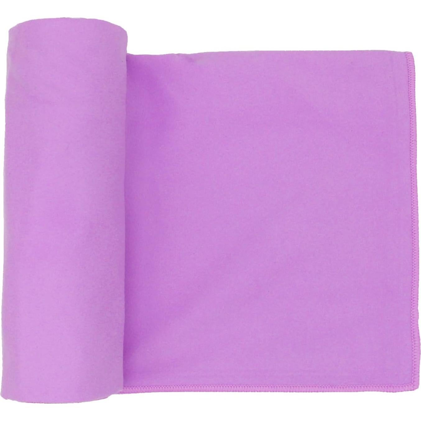 Toalla de Yoga Antideslizante Eunzel 185x67cm Microfibra Púrpura