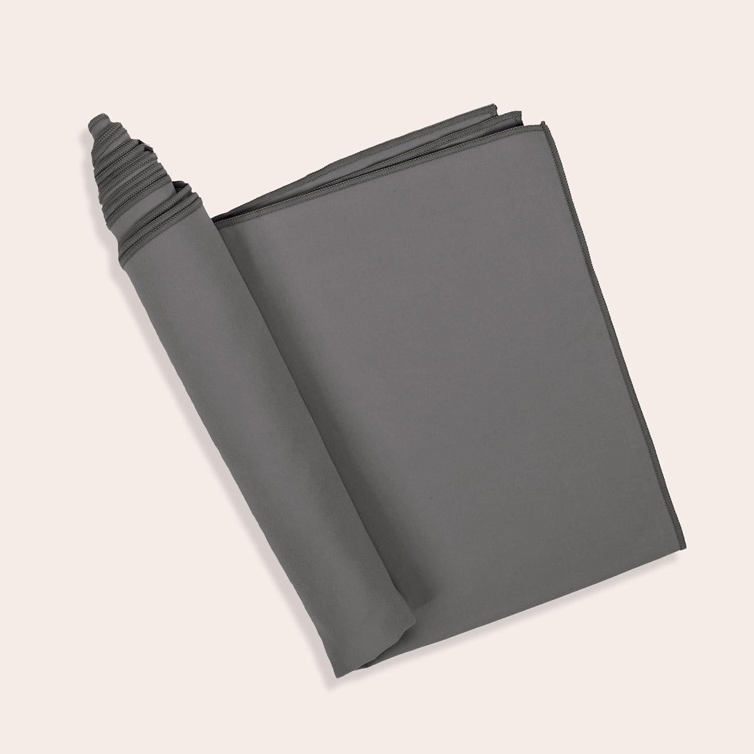 Toalla de Yoga Antideslizante Fittest Pro Microfibra 182x67 Gris