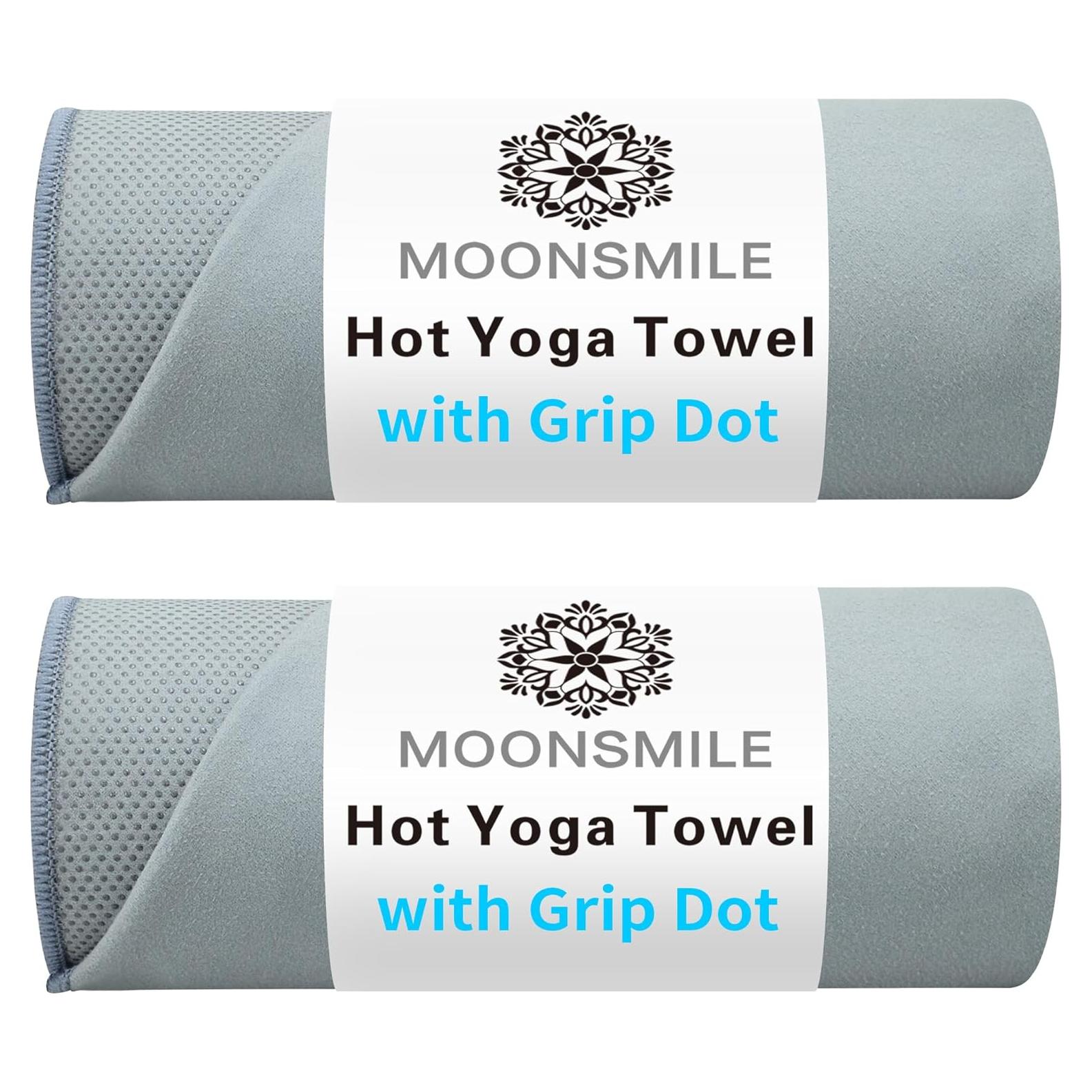 Toallas de Yoga Caliente MOONSMILE Antideslizantes 2 Piezas