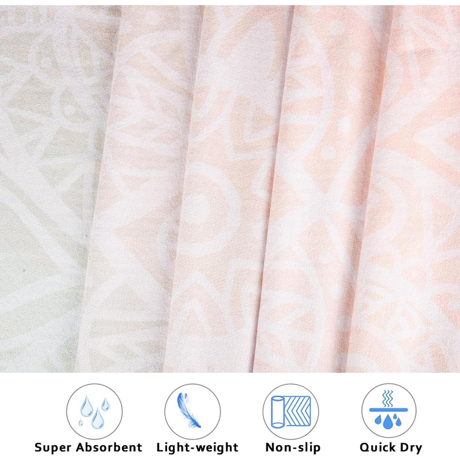 Toalla de Yoga Colorida Colorful Star Mandala Rosa 178x66cm