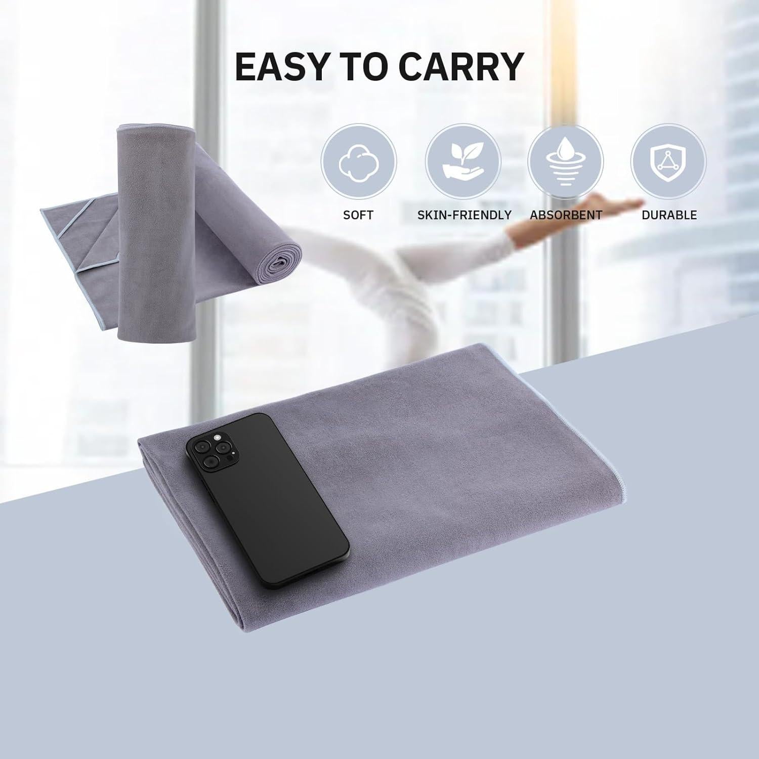 Toalla de Yoga Caliente Xoofewal 72x25 cm Antideslizante