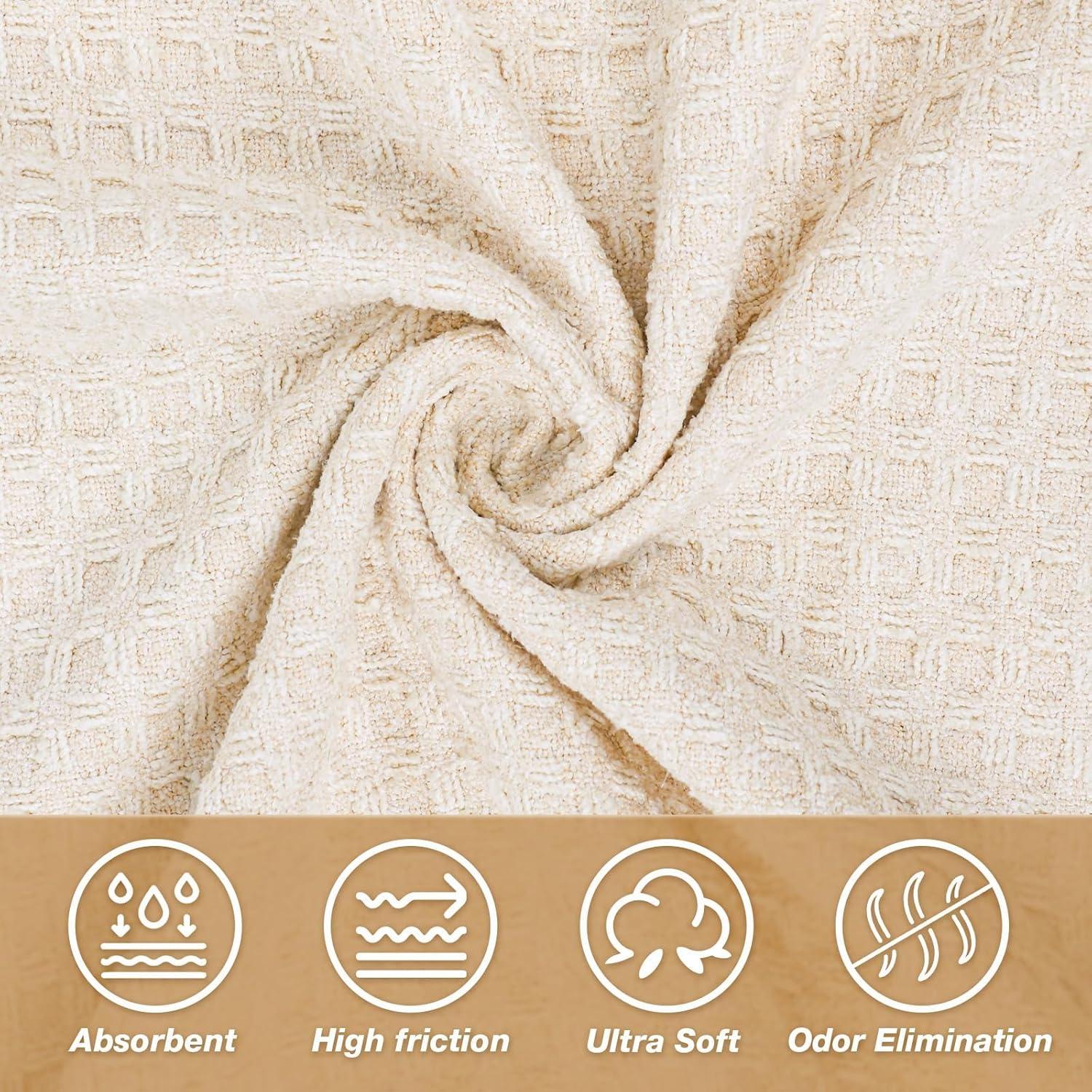 Toalla de Yoga Antideslizante SOOWASH 71x183 cm Beige 2 Pcs