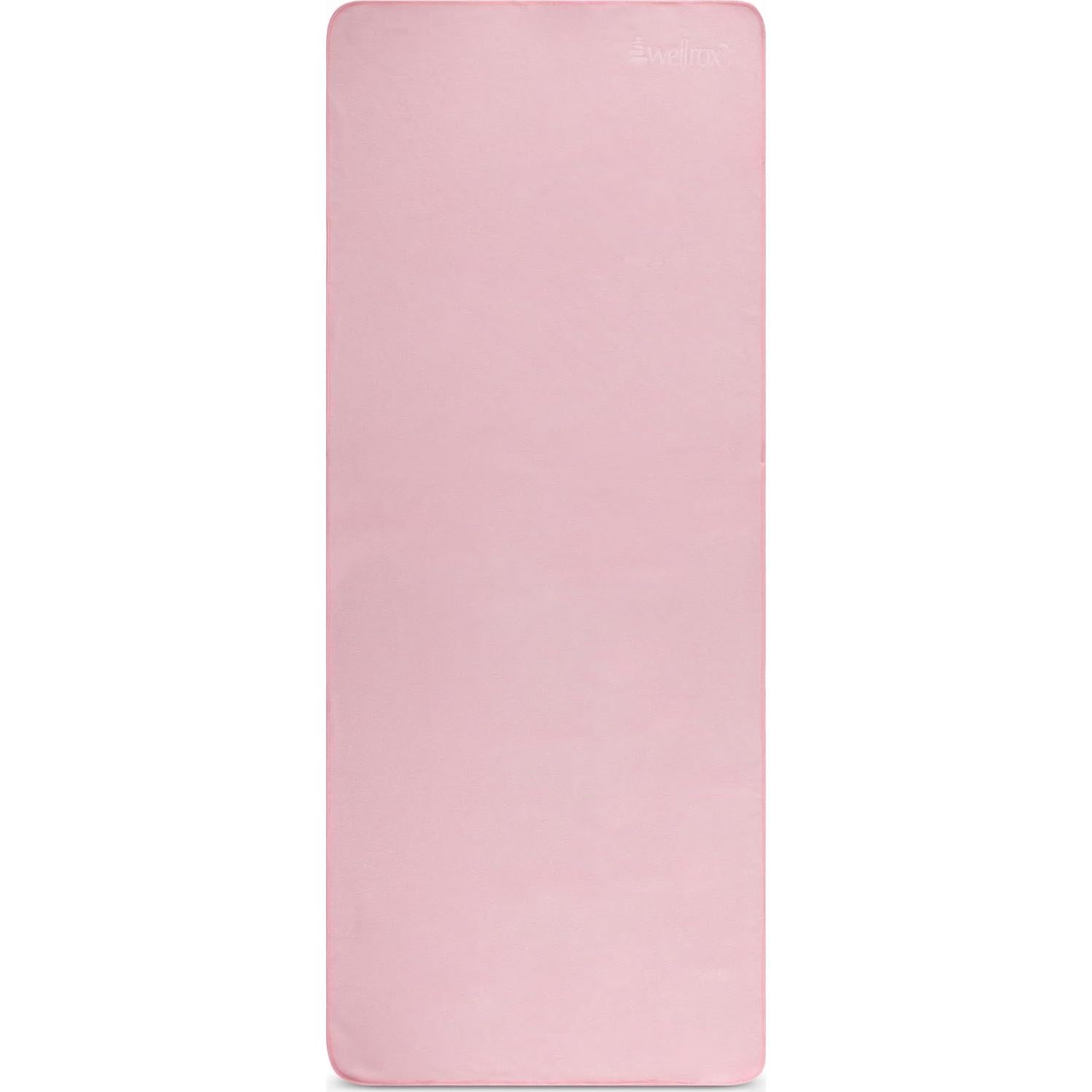 Toalla de Mat de Yoga Antideslizante Wellrox 187x66 cm Rosa