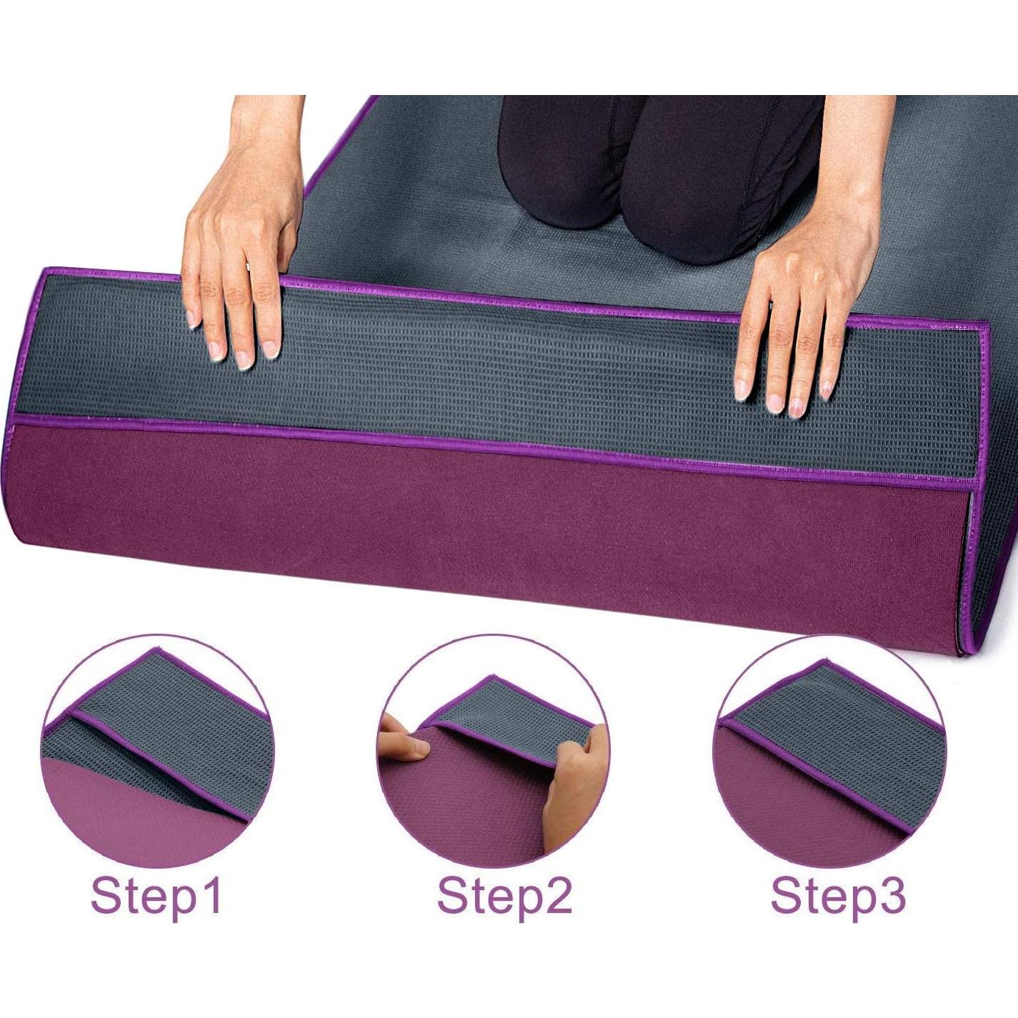 Toalla de Yoga Heathyoga Antideslizante 182.88x66.04cm Microfibra