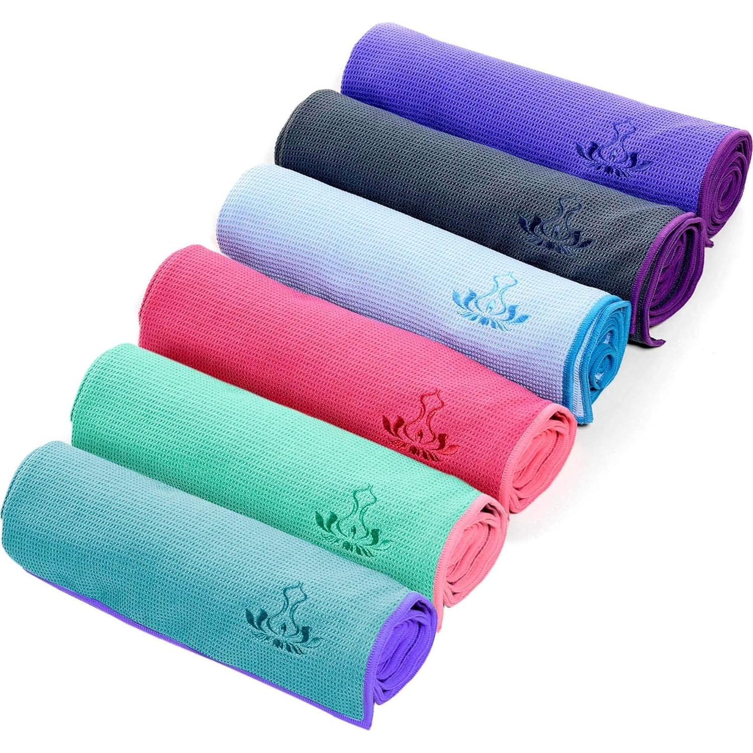 Toalla de Yoga Heathyoga Antideslizante 182.88x66.04cm Microfibra