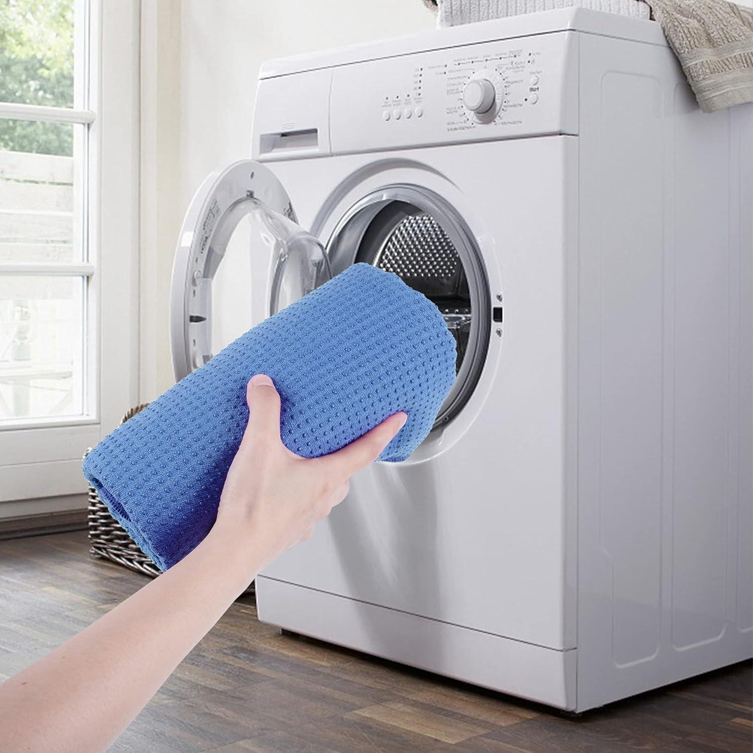 Toalla de Yoga POLYTE Microfibra Antideslizante 61x183 cm Azul