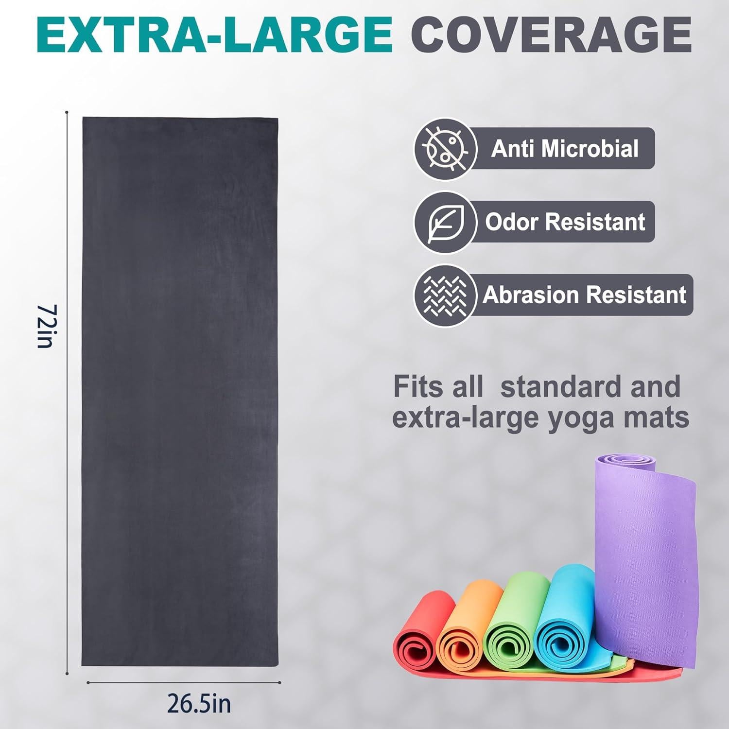 Toalla Grande para Yoga Caliente iDeaology 72x67 cm Microfibra