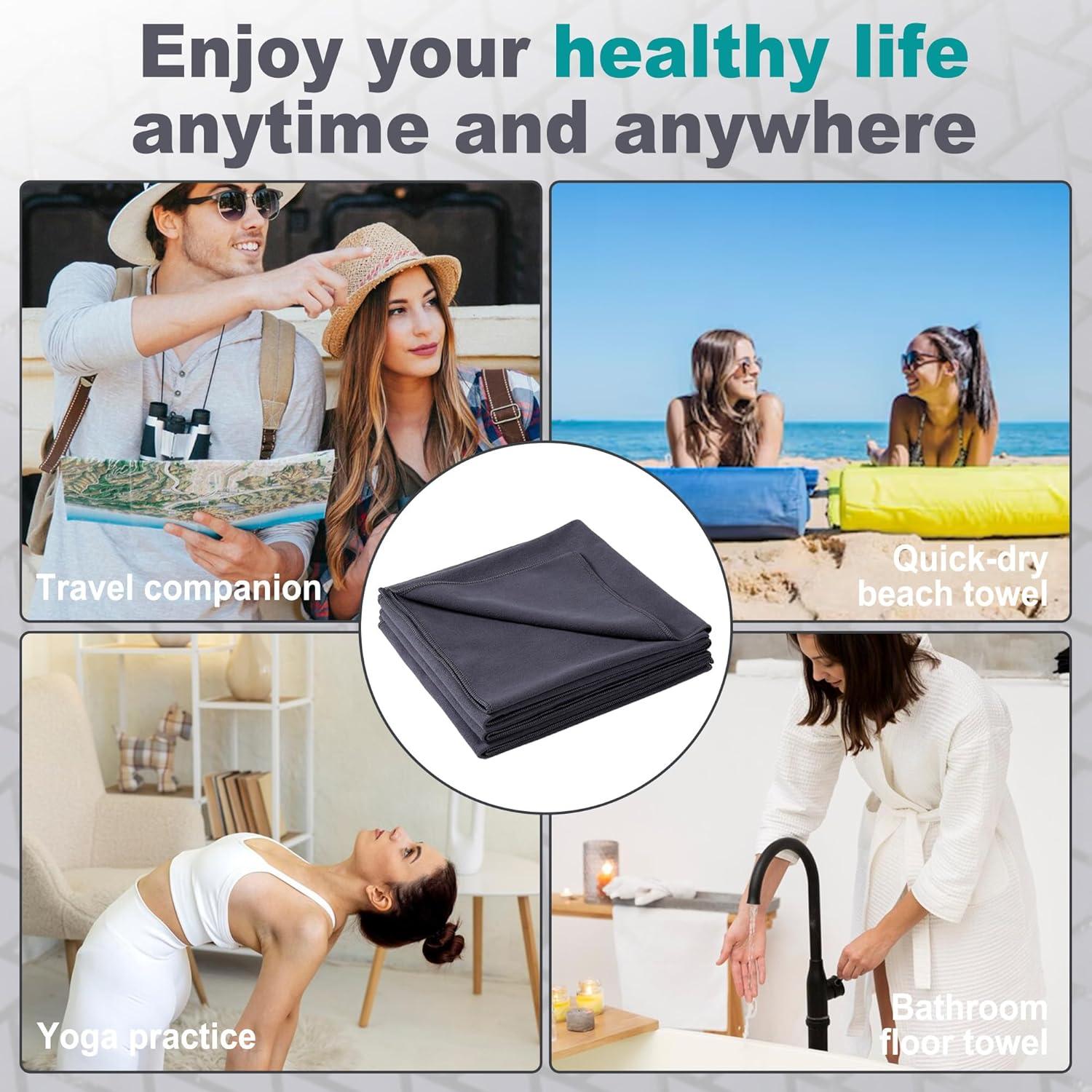 Toalla Grande para Yoga Caliente iDeaology 72x67 cm Microfibra