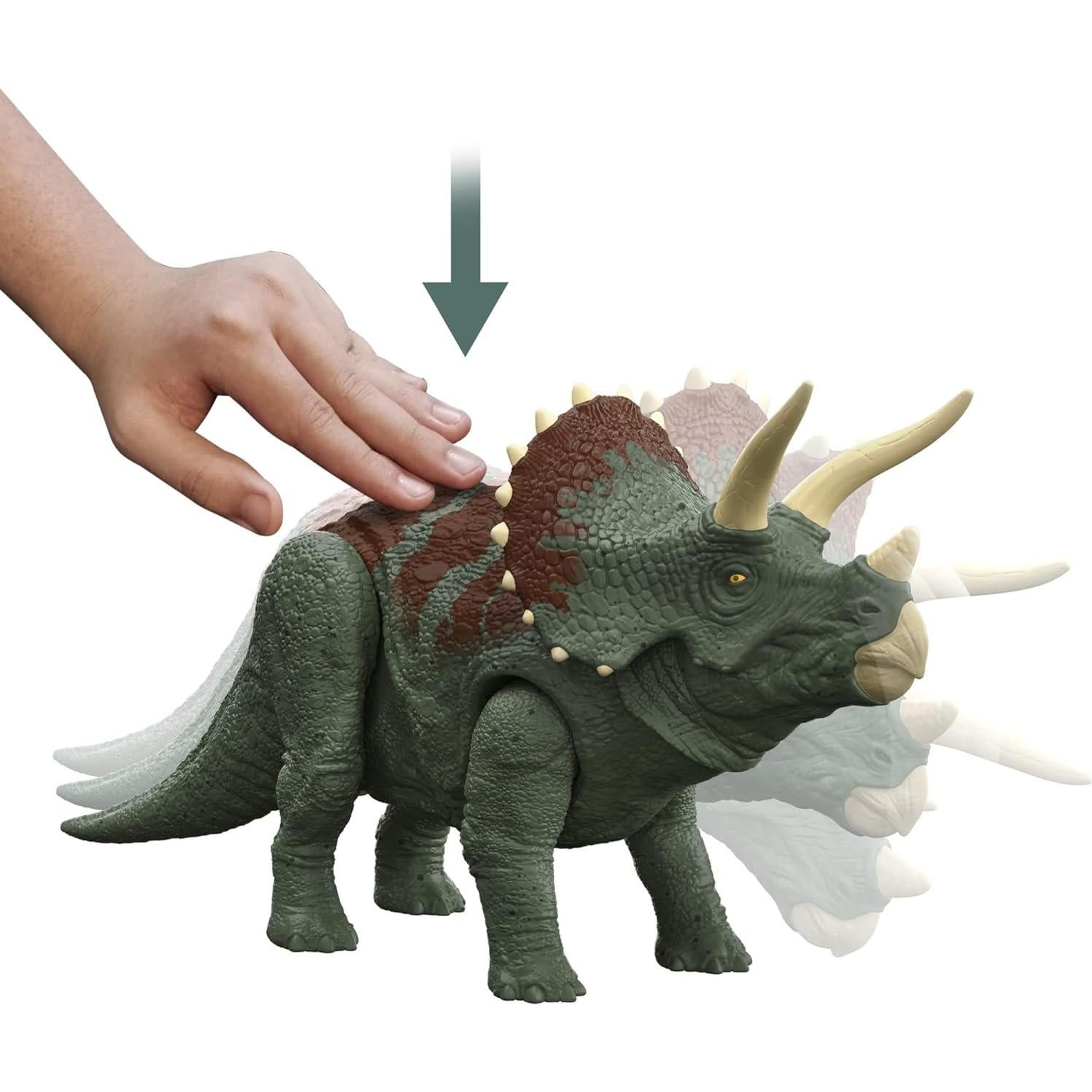 Figura de Acción Triceratops Roar Strikers Mattel 33 cm