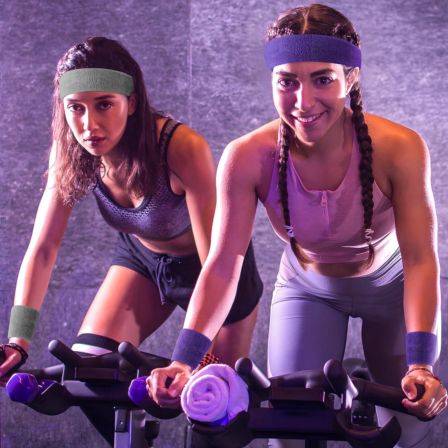 BEACE Banda de Sudor Deportiva Unisex - Algodón Terry 3PCS