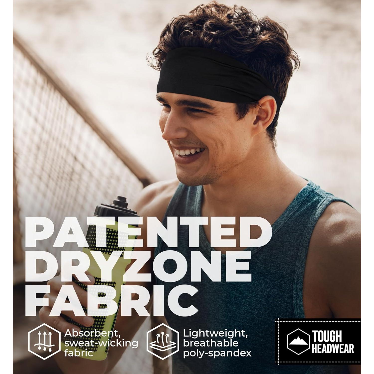 Diadema deportiva Tough Headwear Dryzone para hombres - 100% poliéster