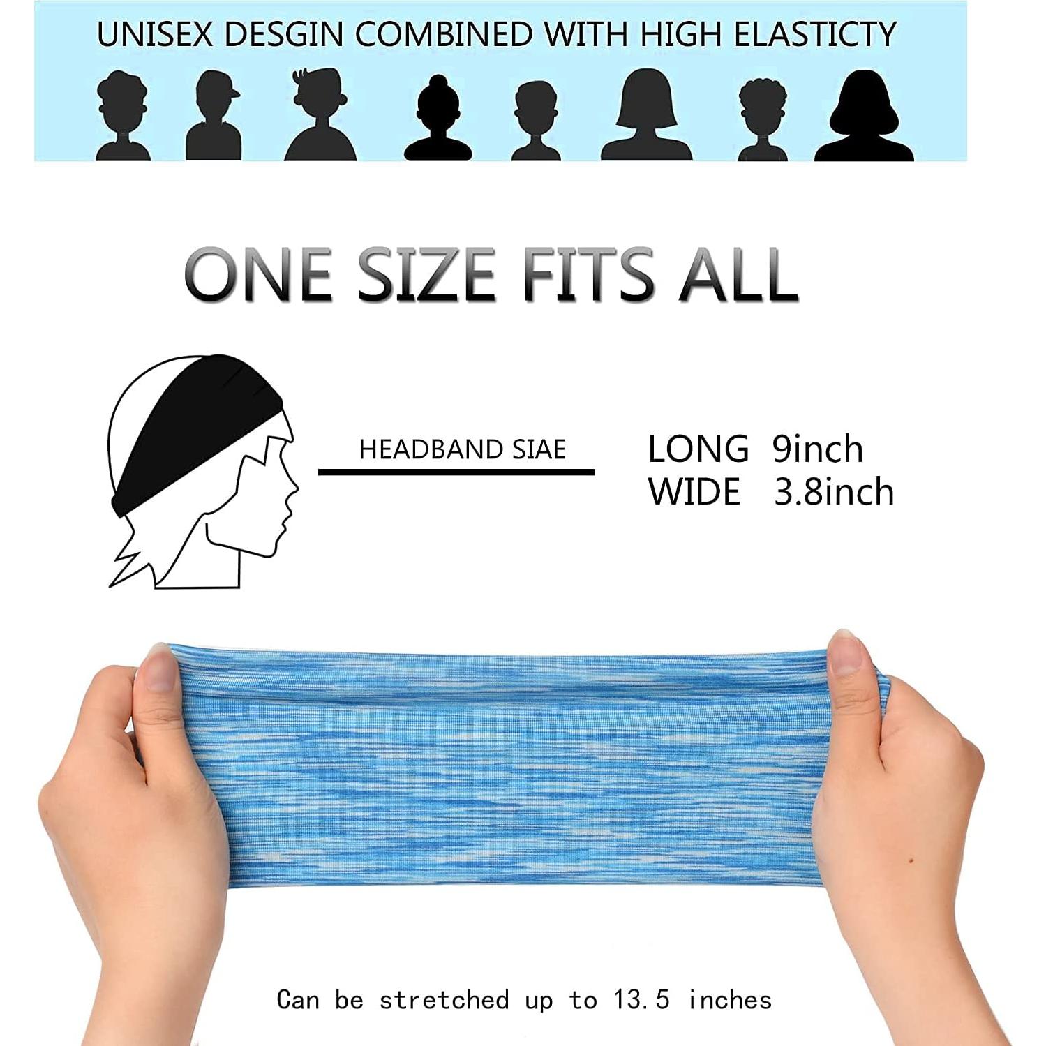 Bandas para el cabello deportivas Jesries - 12 unidades, rosa