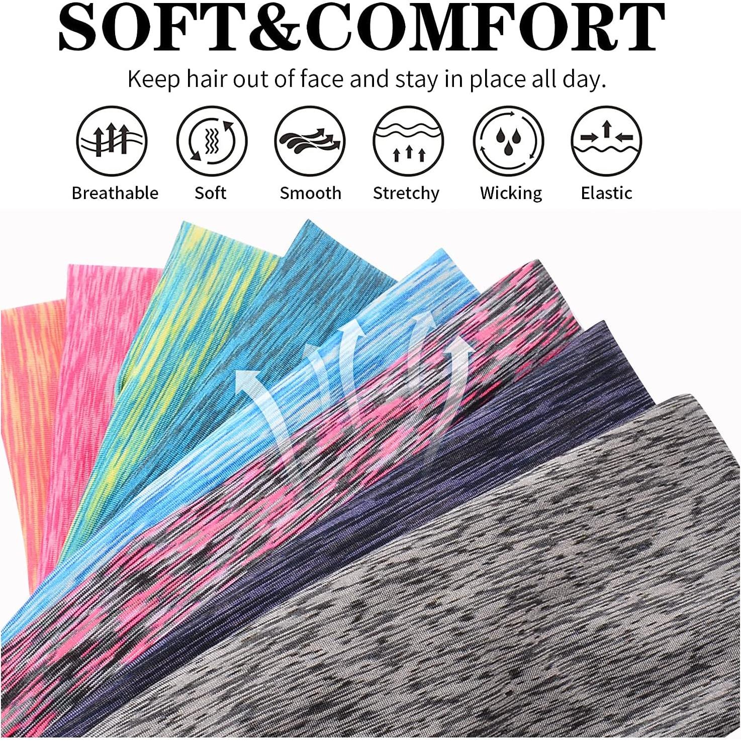 Bandas para el cabello deportivas Jesries - 12 unidades, rosa