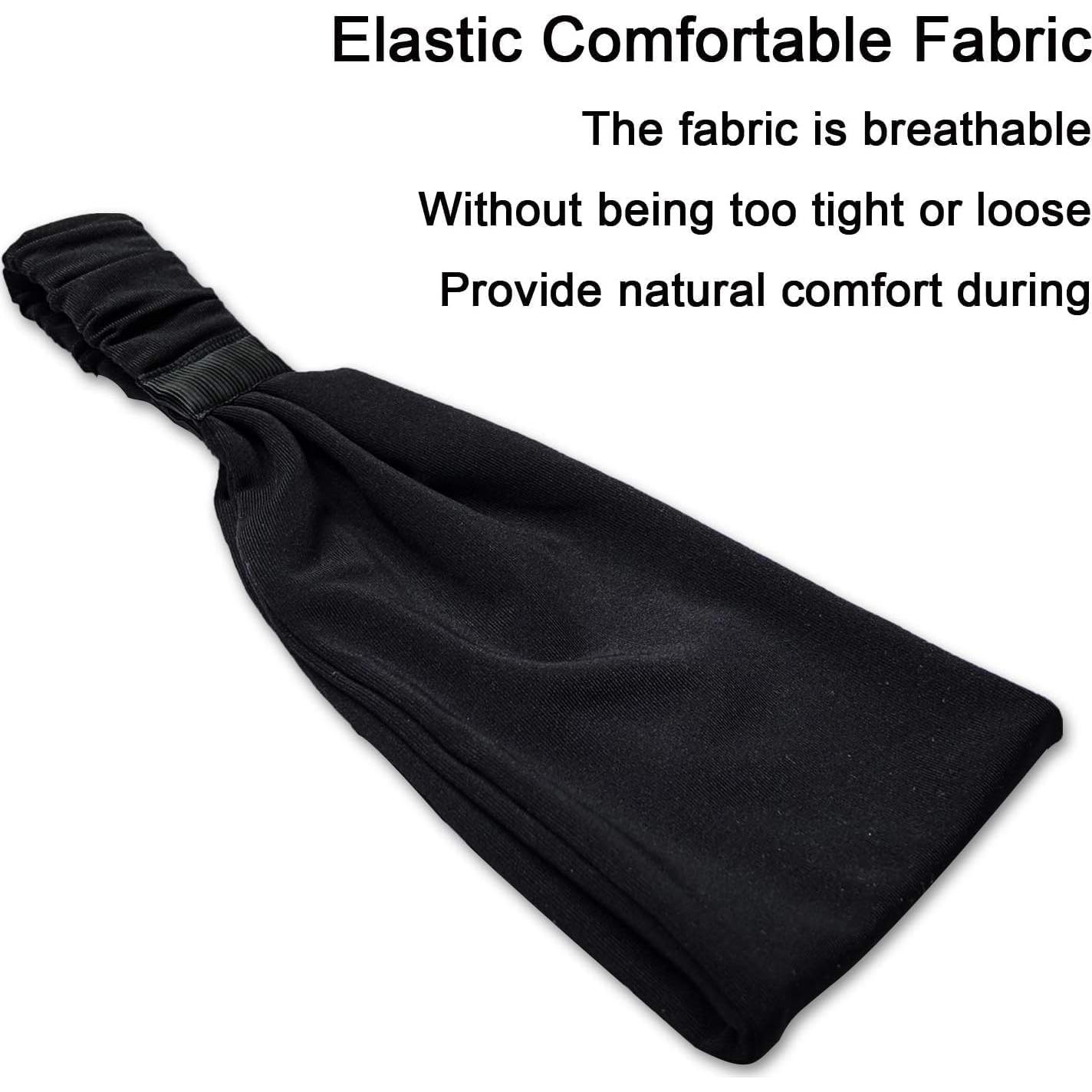 Cinta para el cabello Calbeing negra, talla única, absorción de sudor