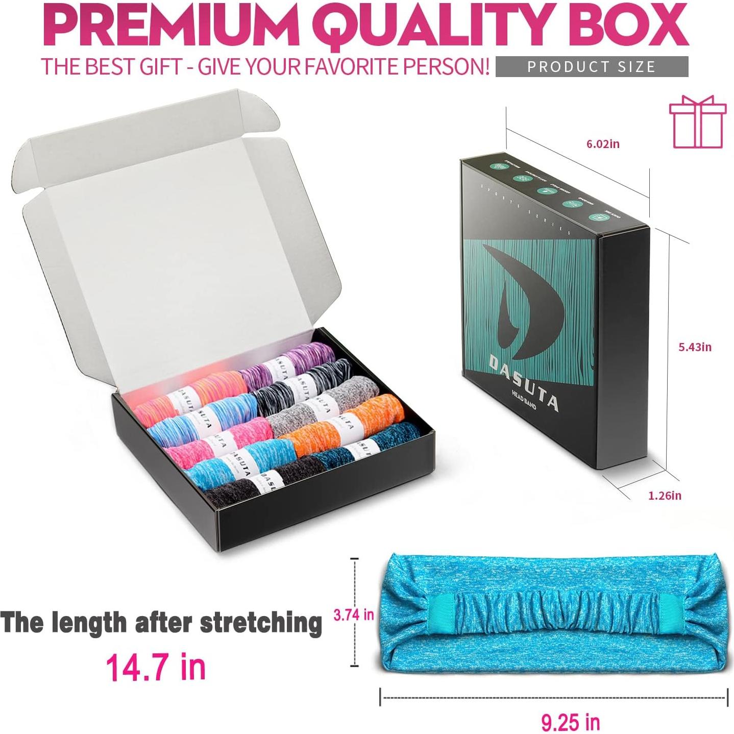 Diademas elásticas para mujer DASUTA - 10 colores, antideslizantes
