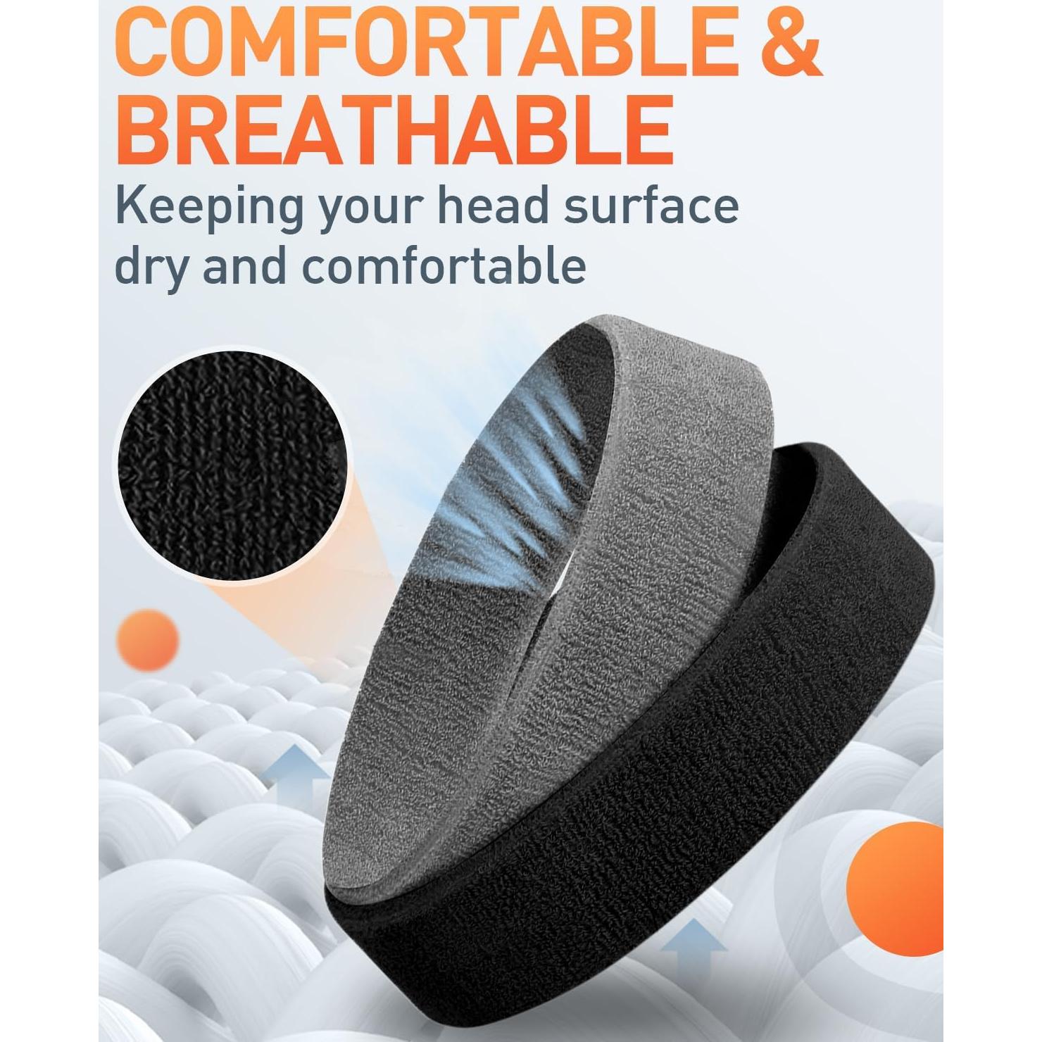 Banda para el Sudor Tanluhu Unisex - Absorbente y Antideslizante