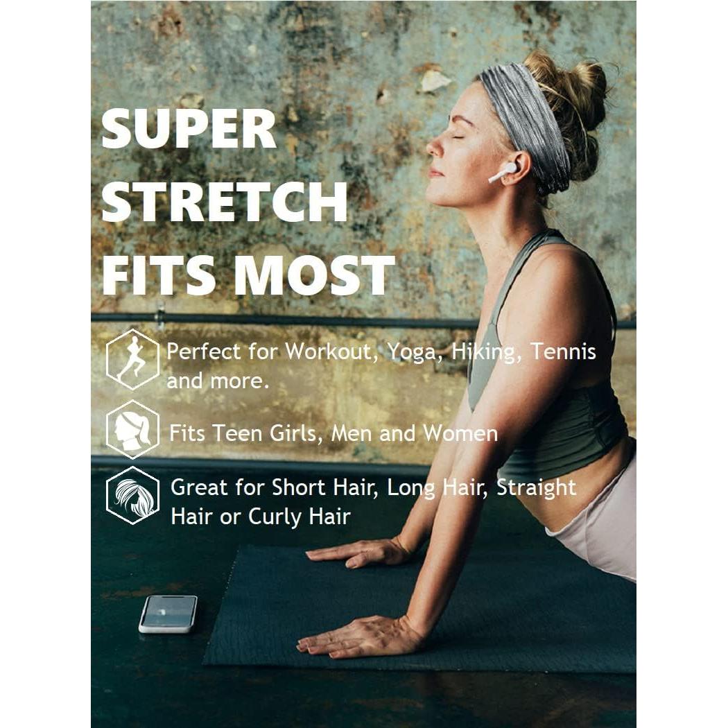 Cintas de Sudor Elásticas Terse para Mujeres - 6 Piezas